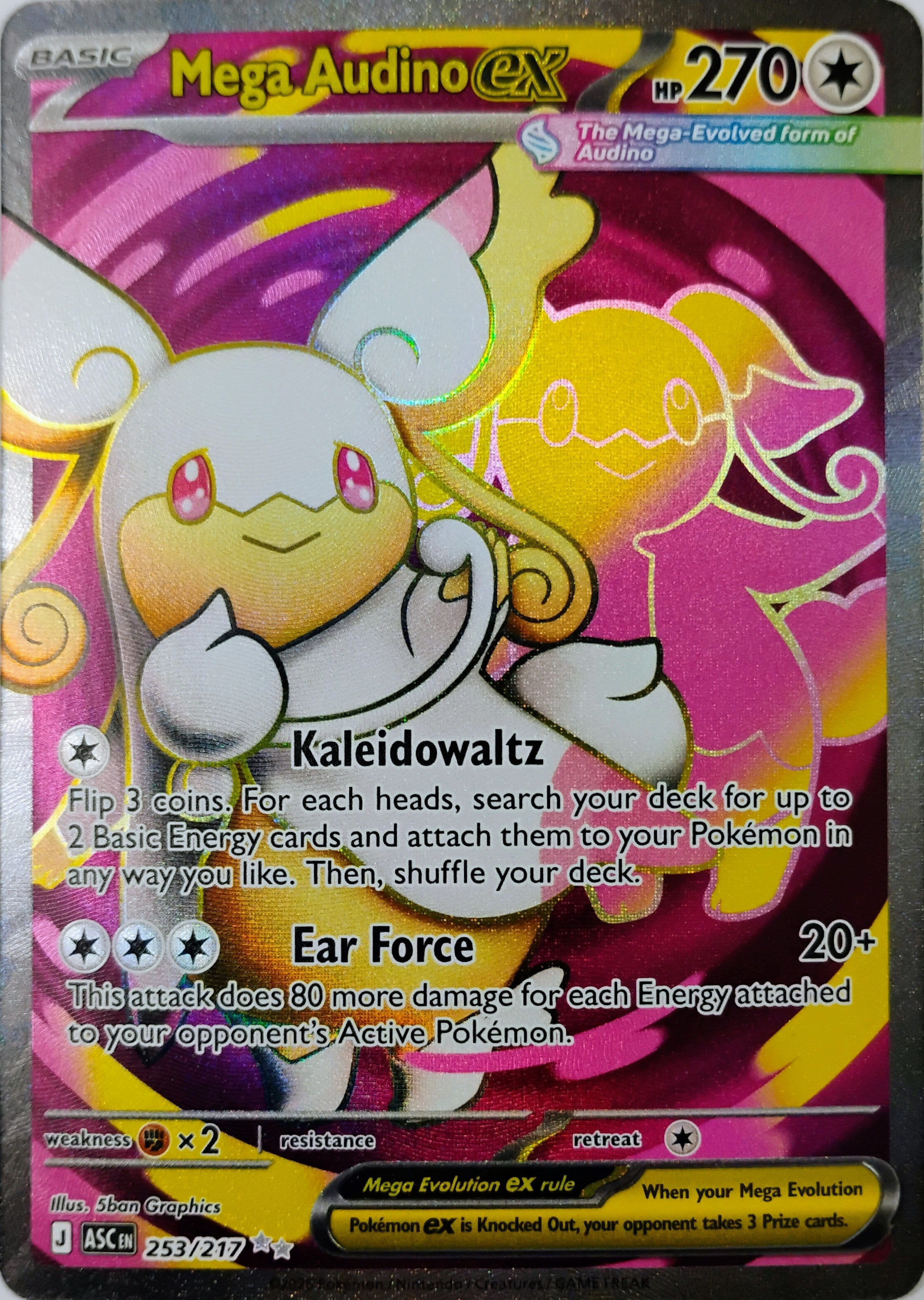 Pokémon tcg Mega Audino Ex 253/217