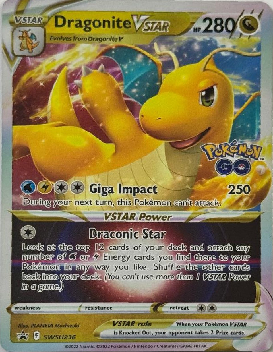 Pokémon Tcg Dragonite VStar SWSH236 (Pokémon go)