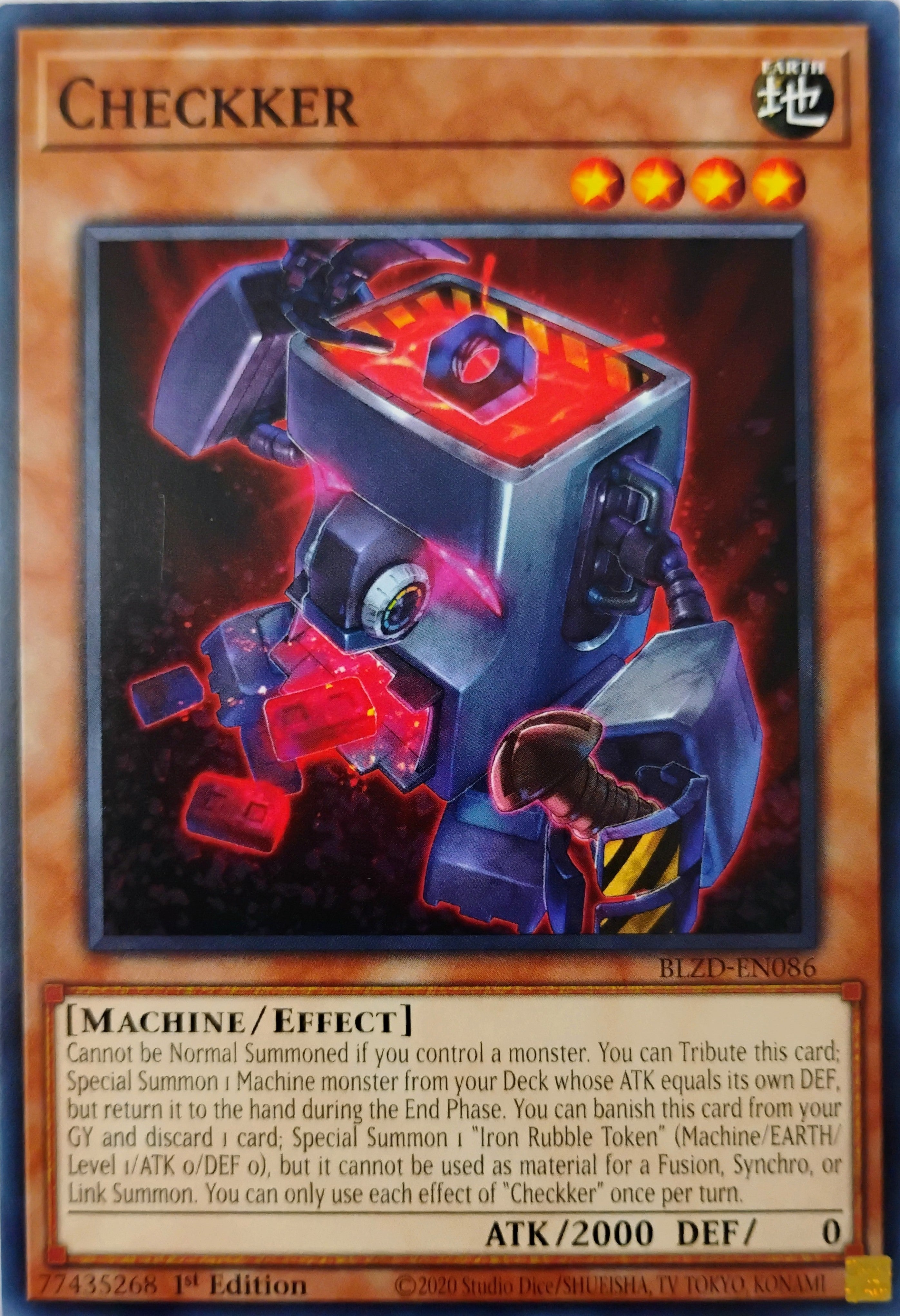 Yugioh! Checkker Blzd-en086 1st edition