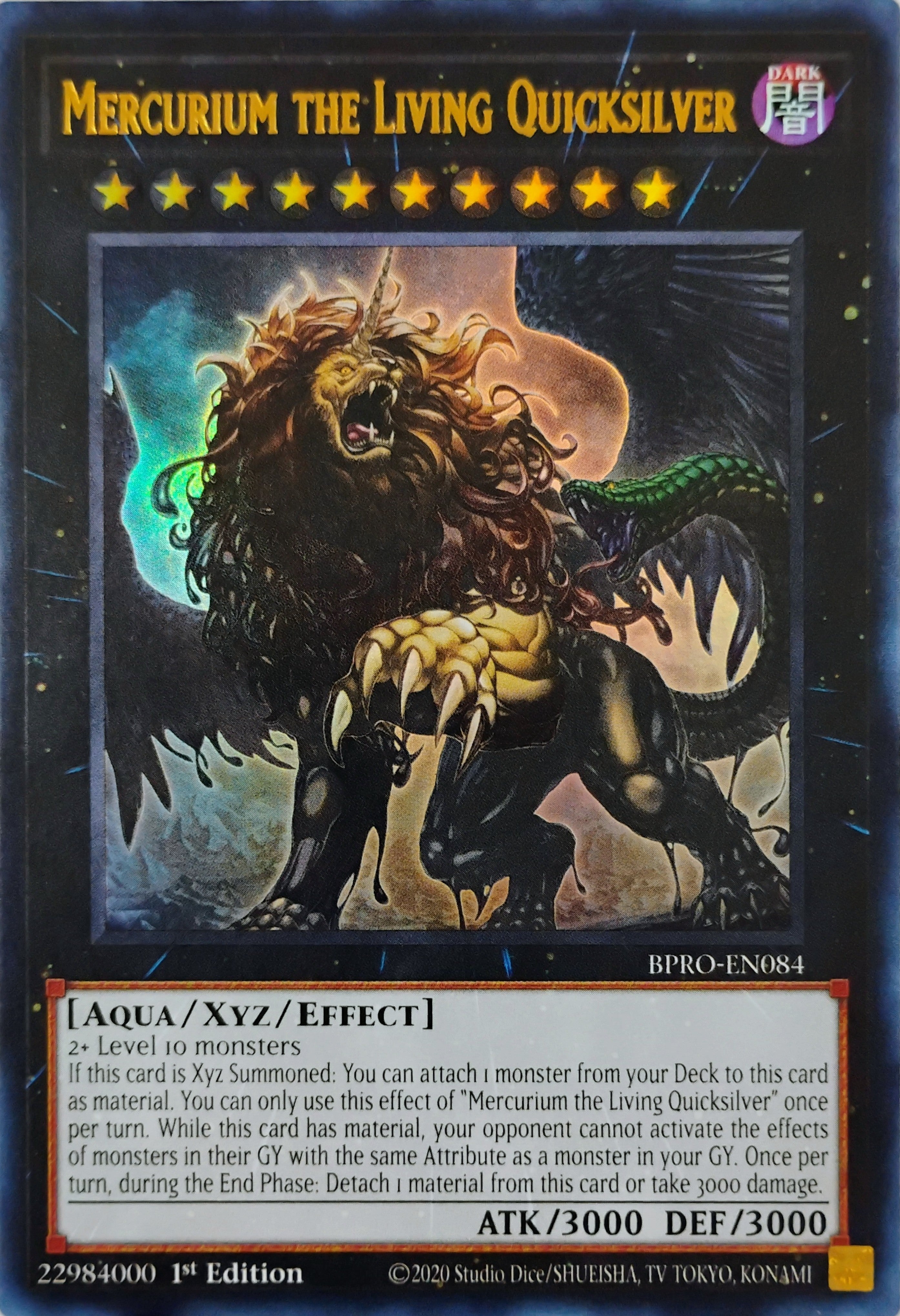 Yugioh! Mercurium the Living Quicksilver Bpro-en084 Ultra Rare