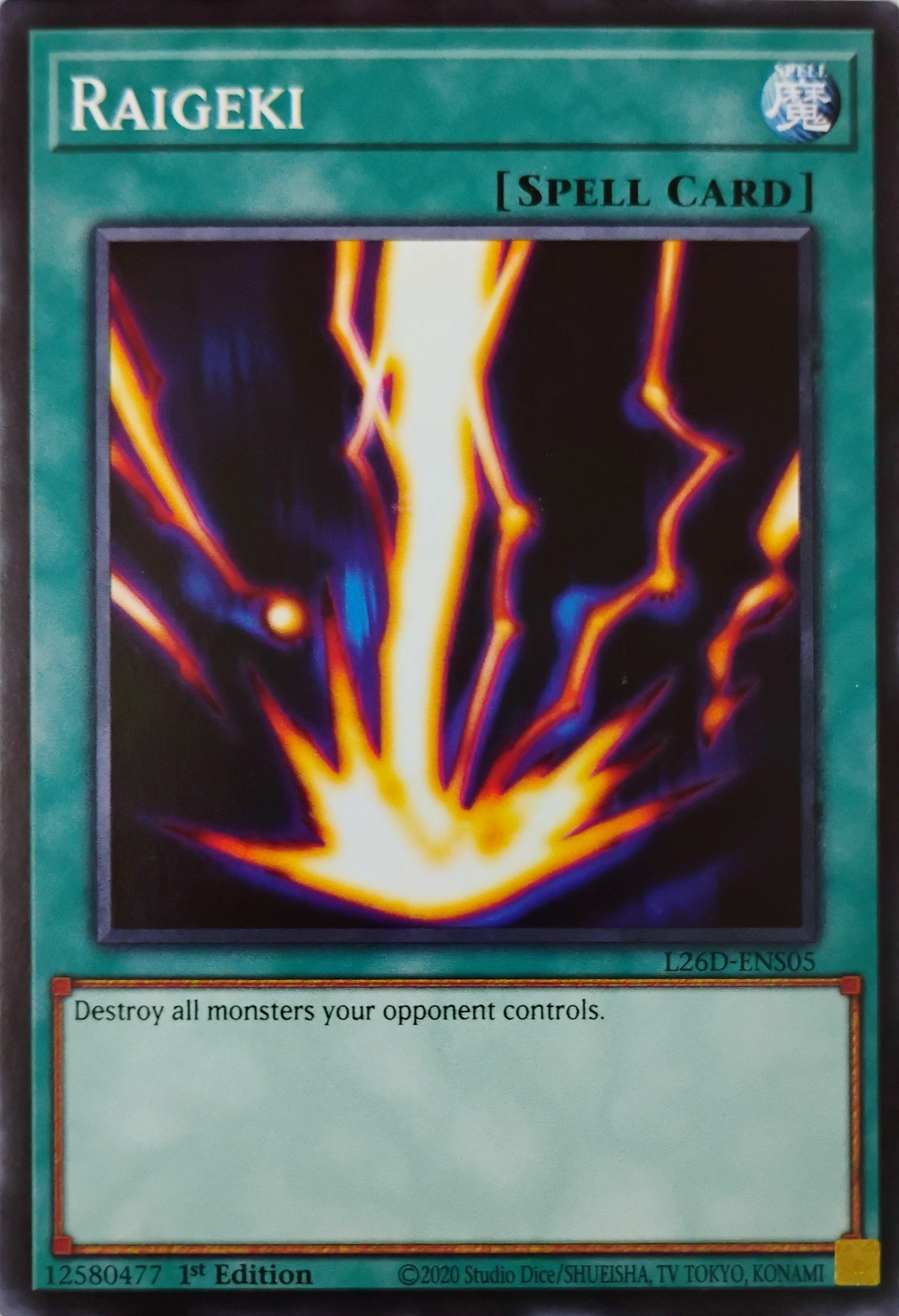 Yugioh! Raigeki L26D-ENS05 1st Edition