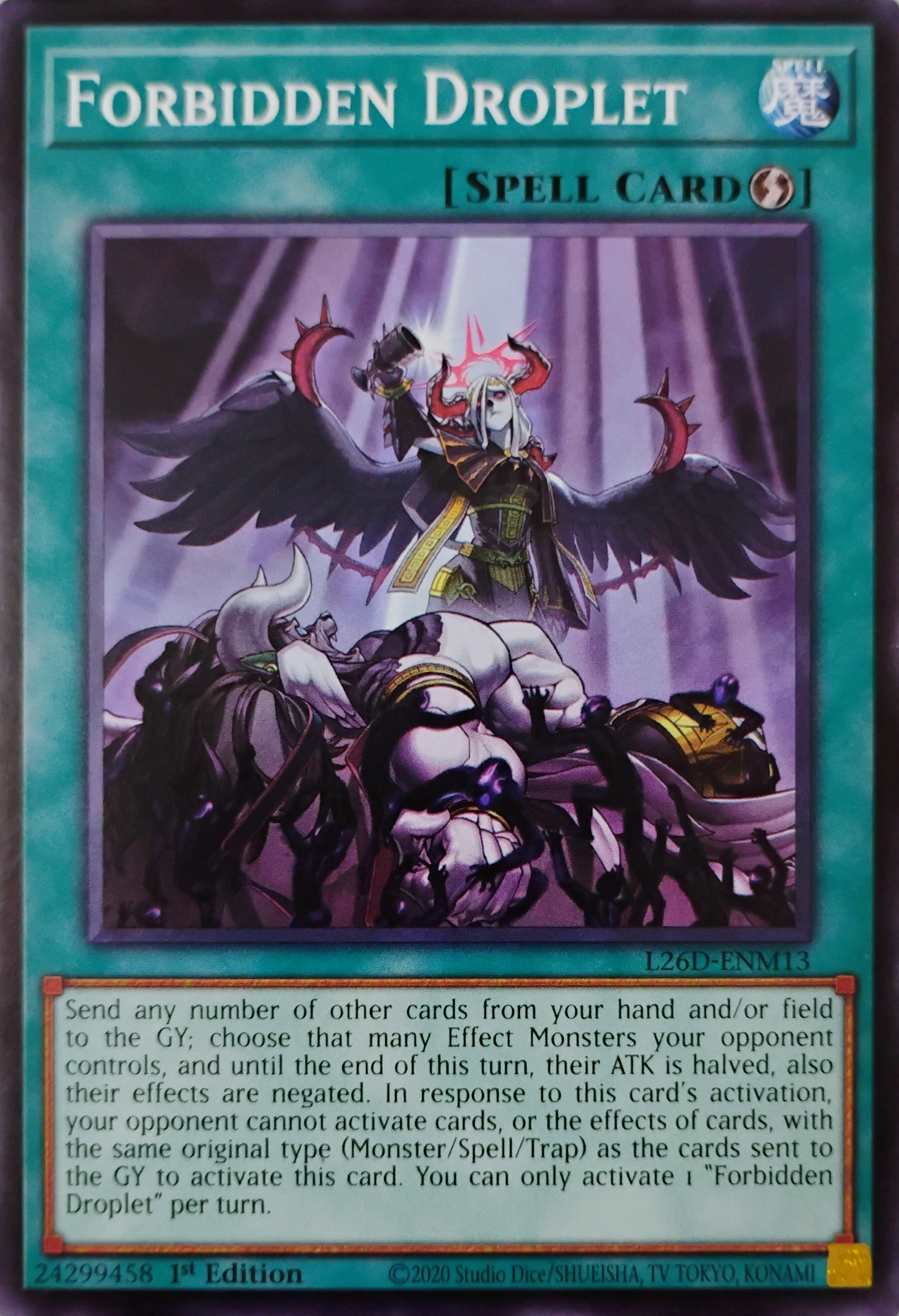 Yugioh! Forbidden Droplet L26D-ENM13 1st Edition