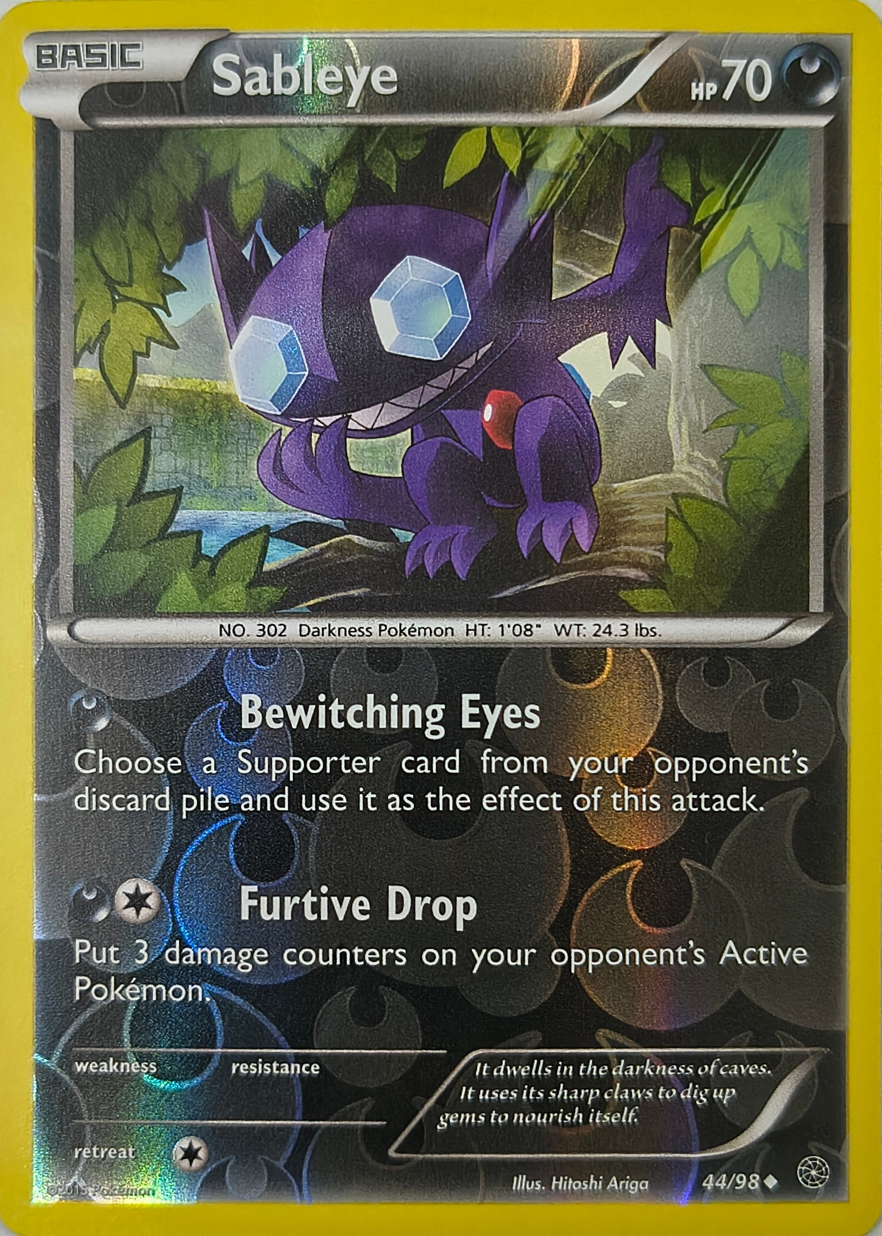 Pokémon tcg Sableye 44/98 Reverse