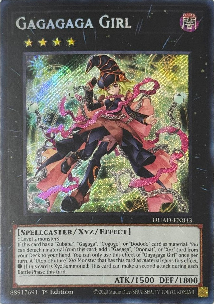 Yugioh! Gagagaga Girl DUAD-EN043 1st Edition Secret