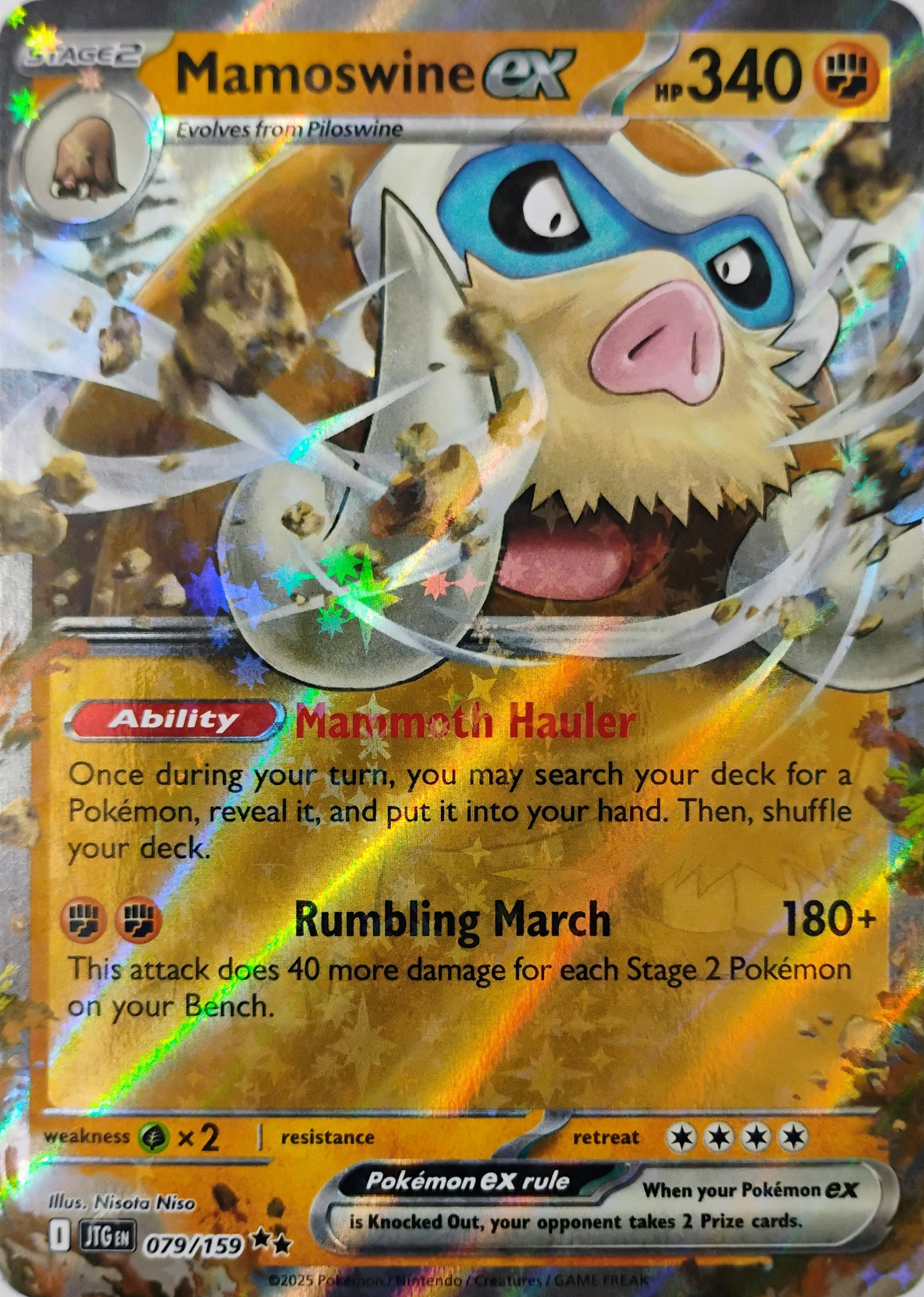 Pokémon tcg Mamoswine Ex 079/159