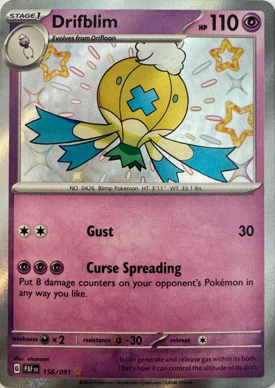 Pokémon tcg Drifblim 156/091 Shiny