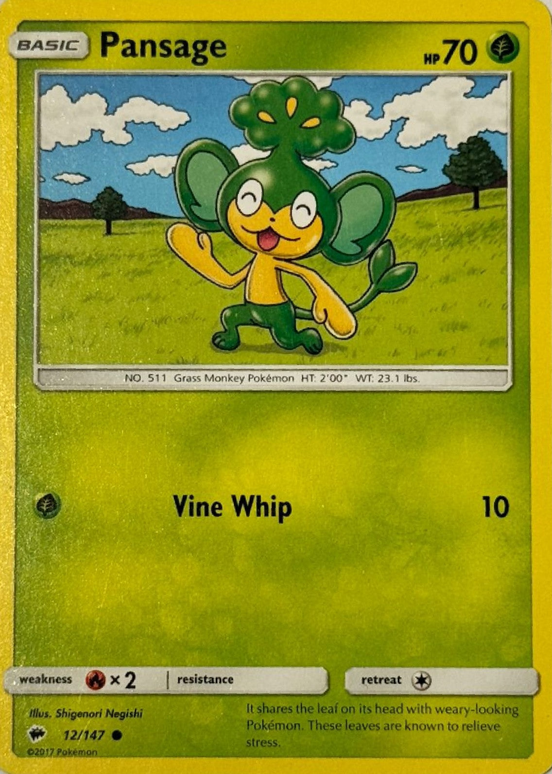 Pokemon tcg Pansage 12/147
