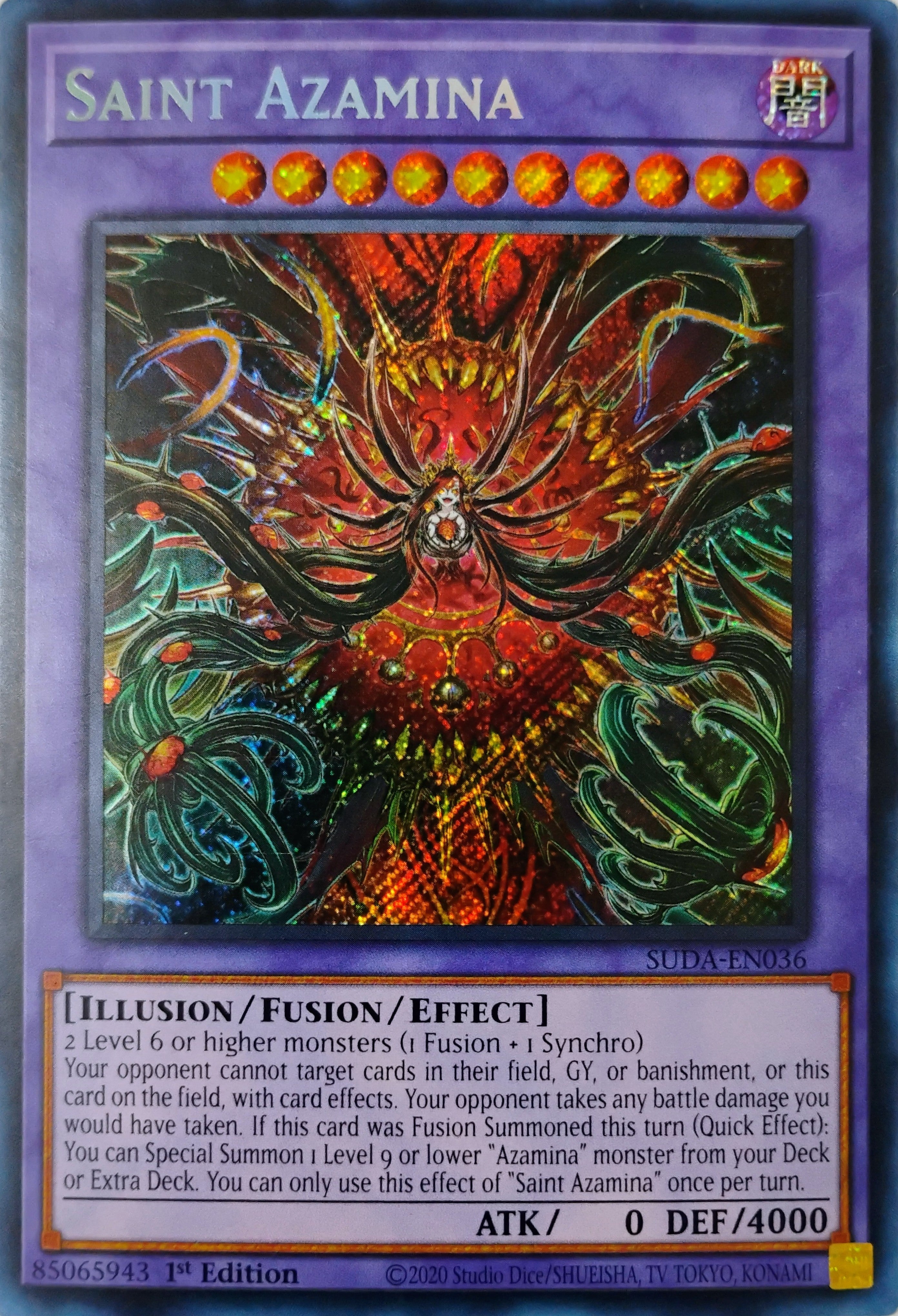 Yugioh! Saint Azamina Suda-en036 1st edition Secreta