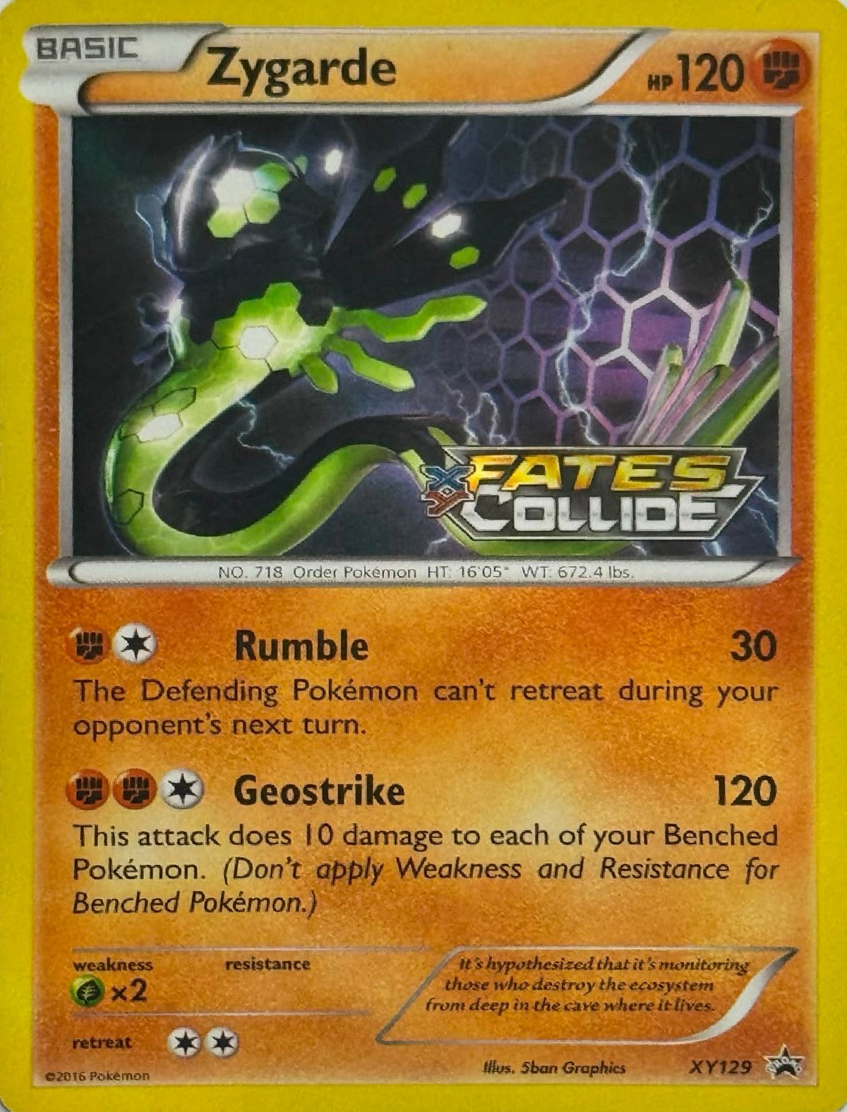 Pokémon Tcg Zygrade XY129 Holo (Fates Collide)
