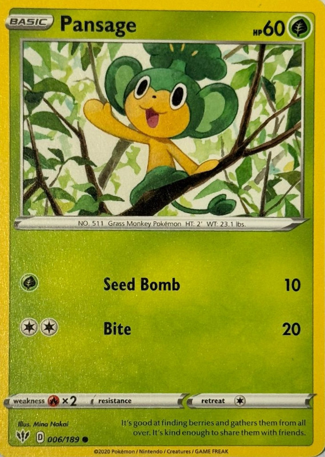 Pokemon tcg Pansage 006/189