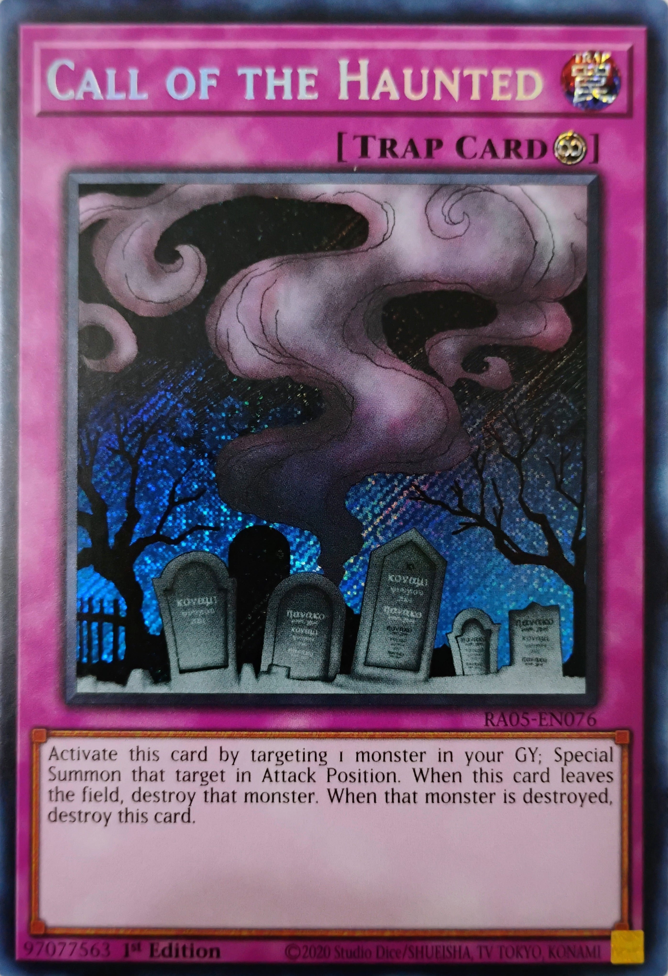 Yugioh! Call Of The Haunted Ra05-en076 1st edition Secreta