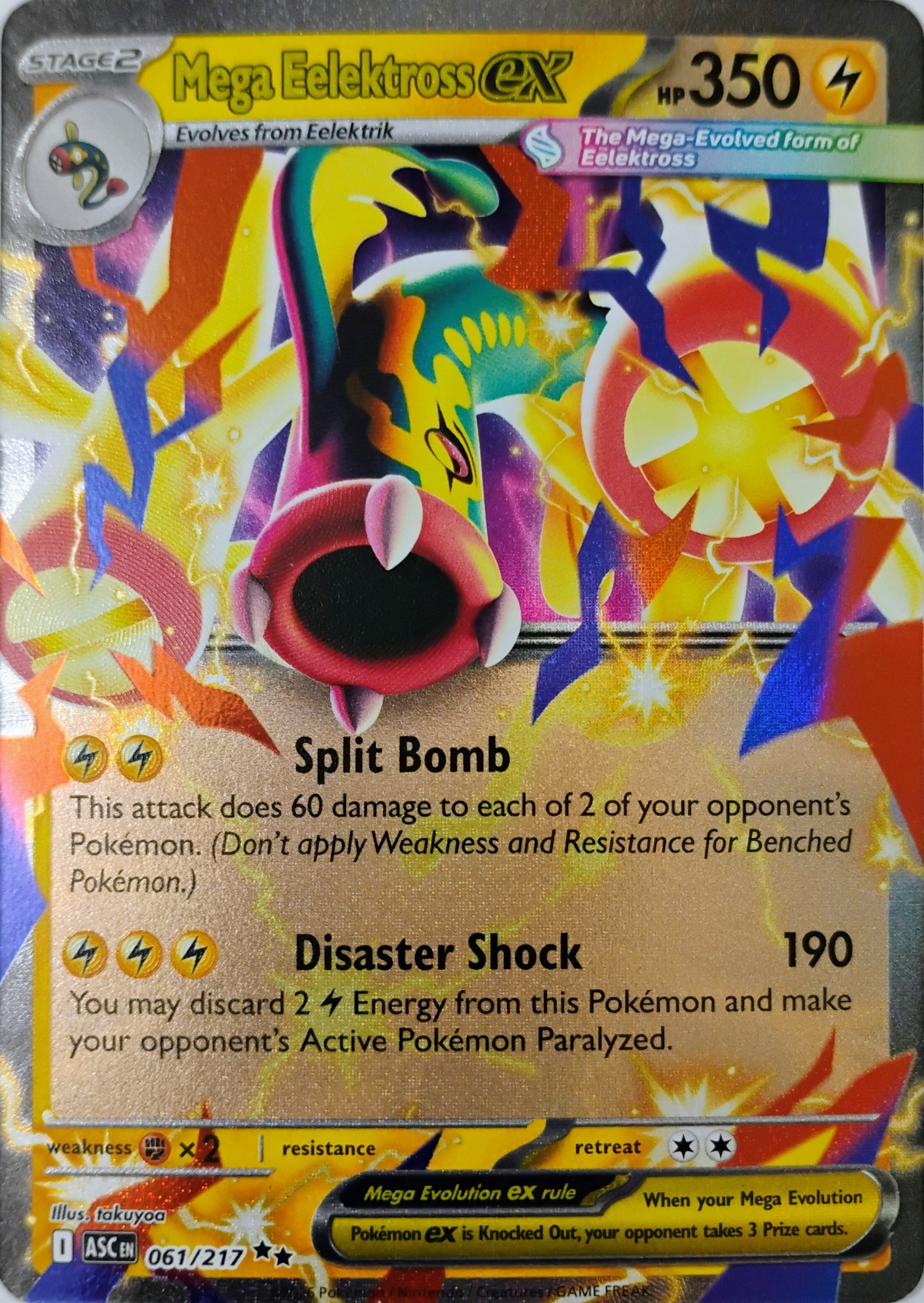 Pokémon tcg Mega Eelektross Ex 061/217