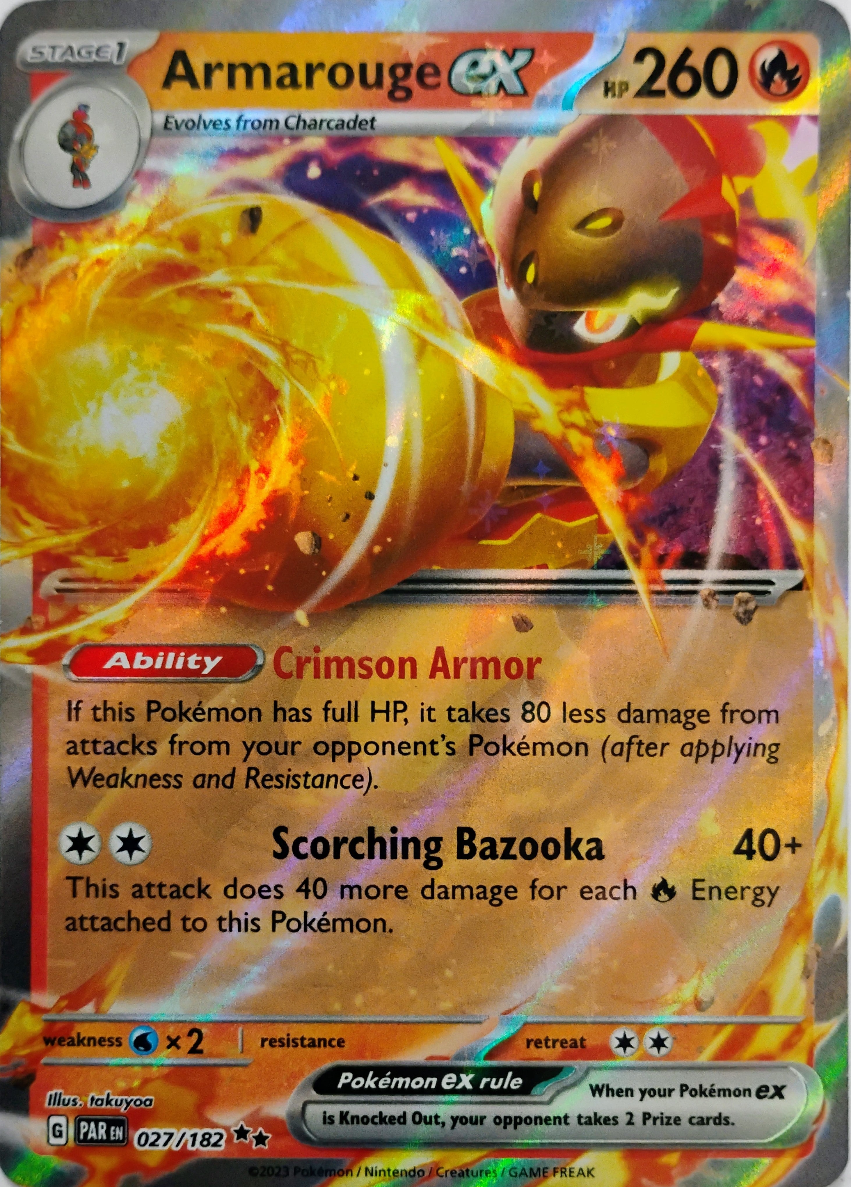 Pokémon tcg Armarouge Ex 027/182