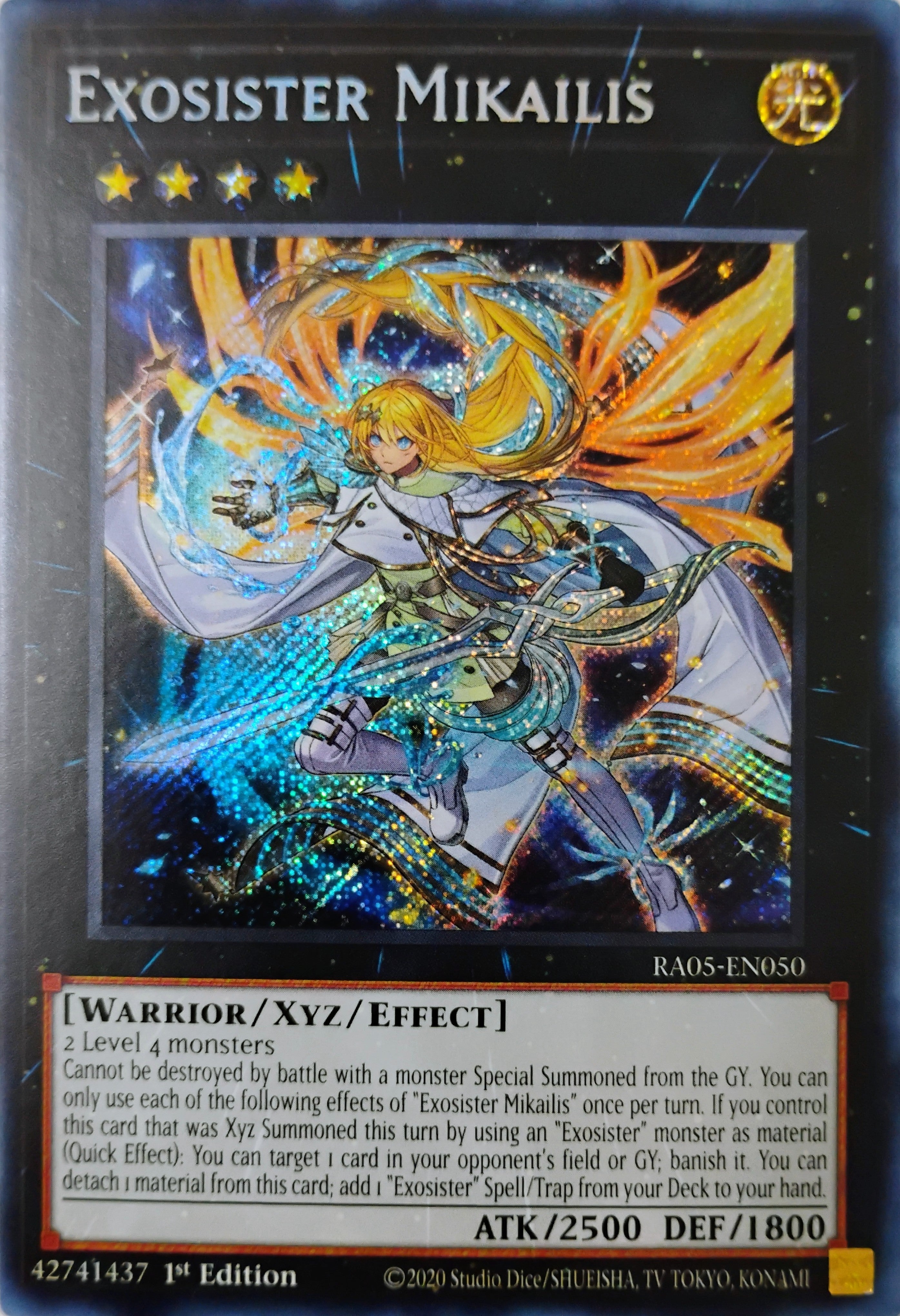 Yugioh! Exosister Mikailis Ra05-en050 1st edition Secreta