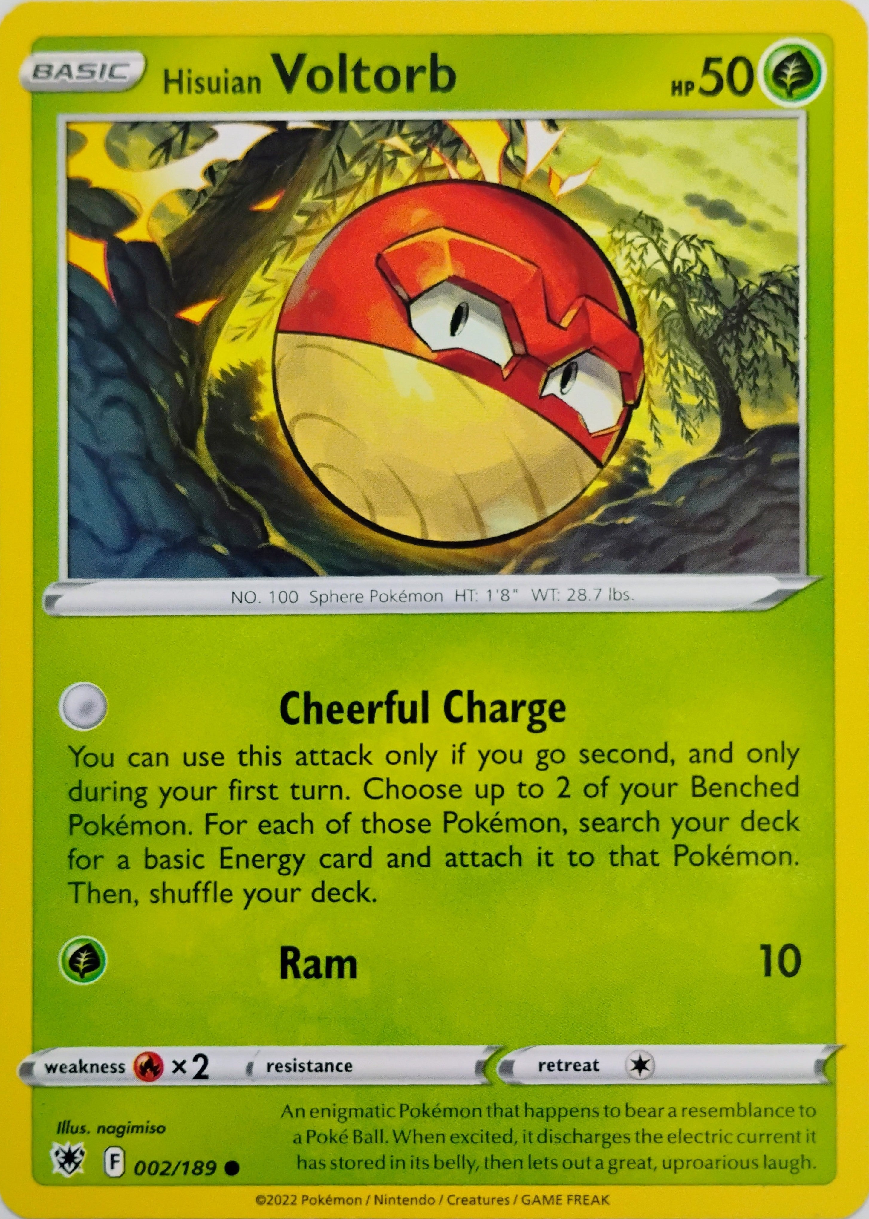 Pokémon tcg Hisuian Voltorb 002/189