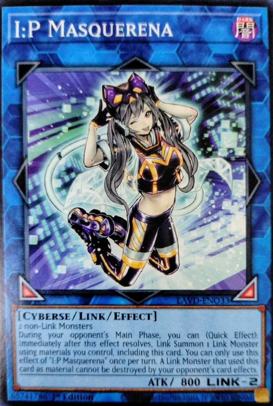 Yugioh! I:P Masquerena LAVD-ENO33 1st Edition