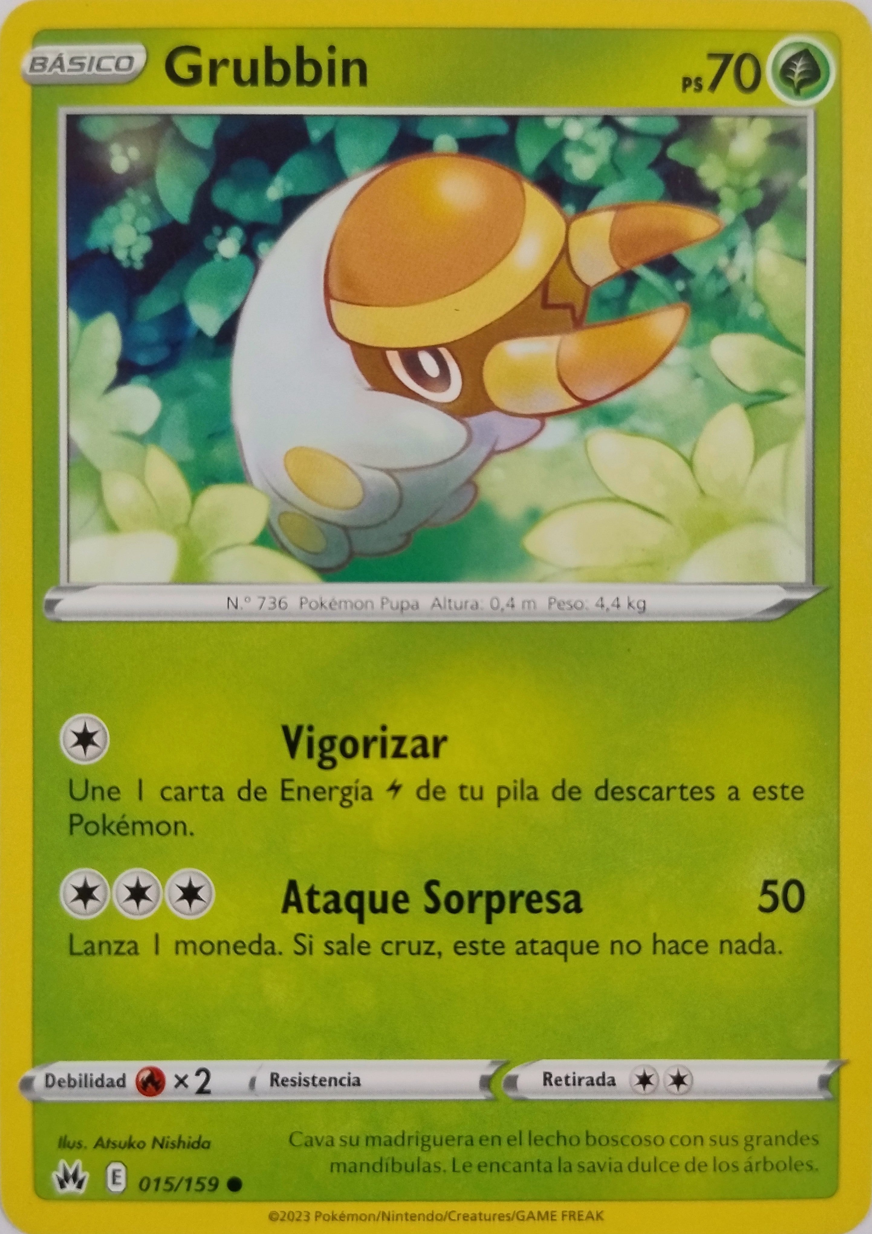 Pokemon Tcg Grubbin 015/159 (Español)