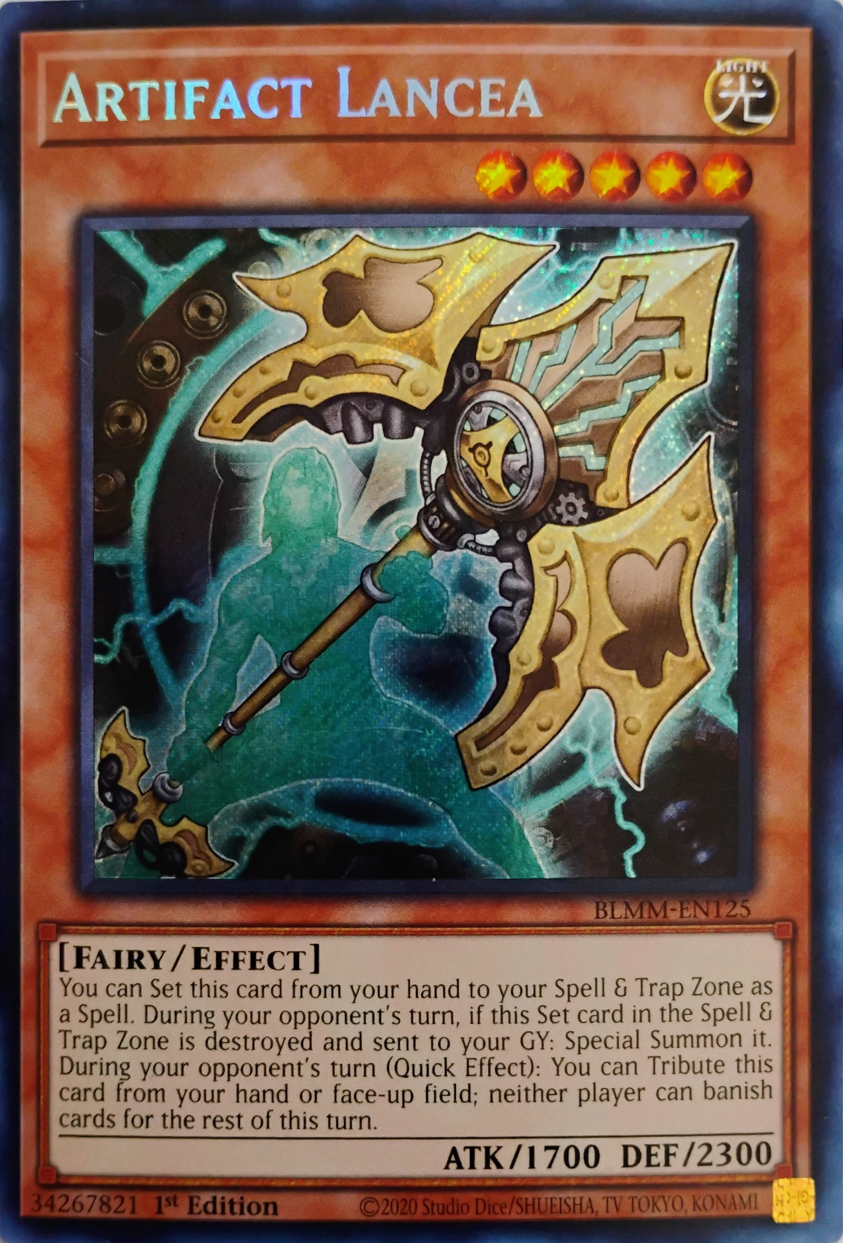 Yugioh! Artifact Lancea Blmm-en125 1st edition Secreta