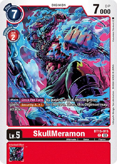 Digimon Tcg SkullMeramon Bt15-015