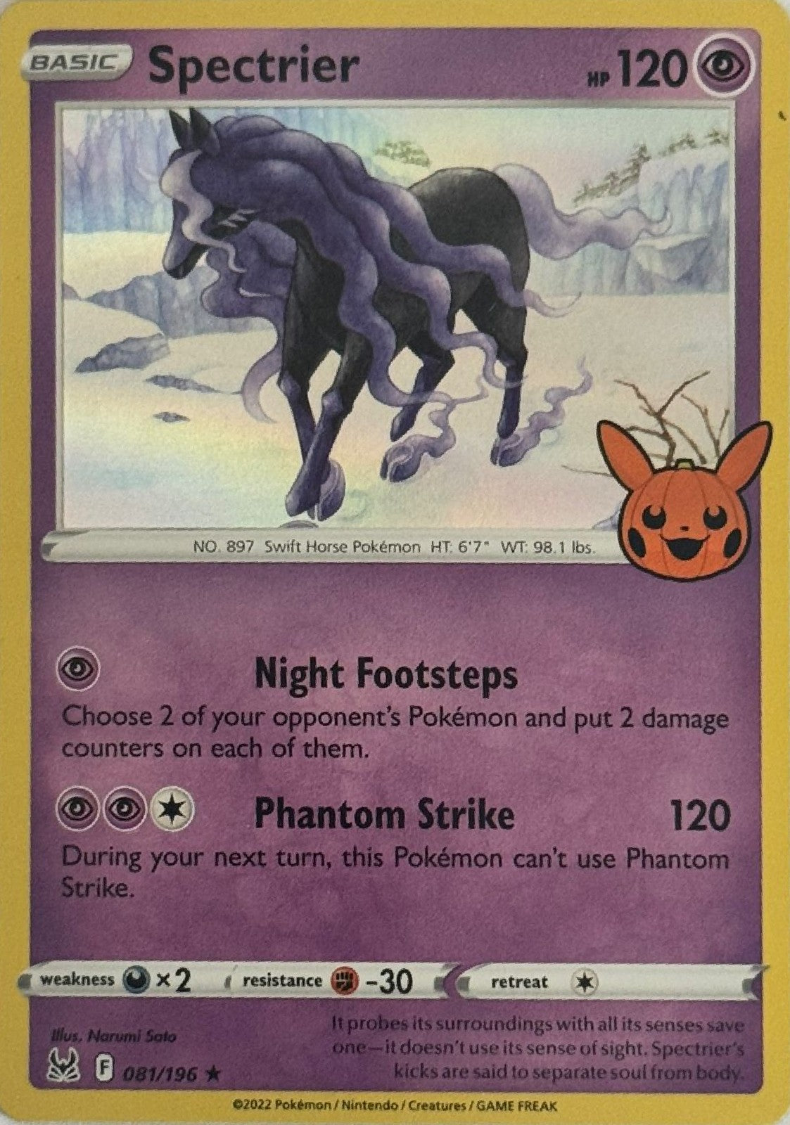 Pokemon tcg Spectrier 081/196 Holo (TTBB23)