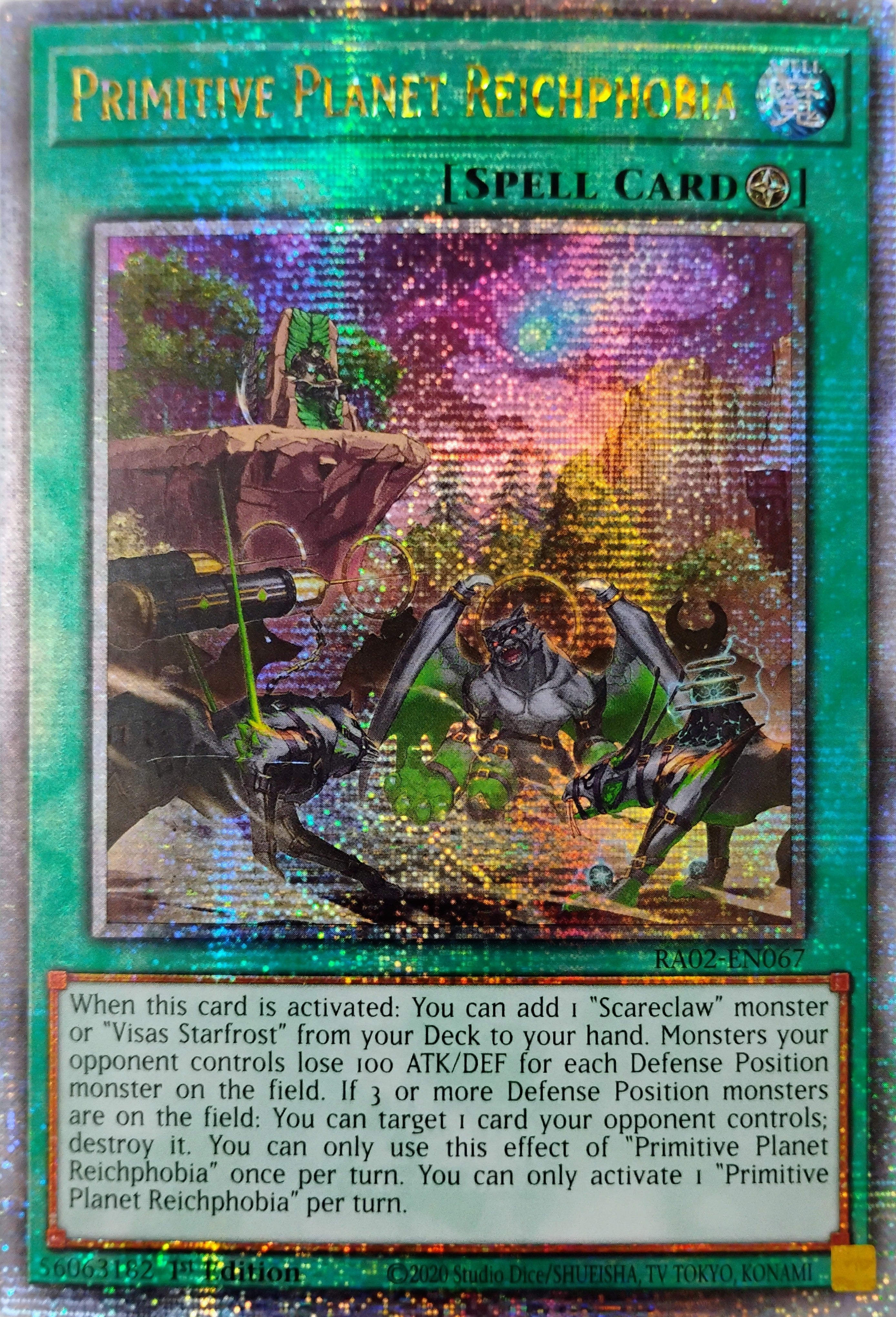 Yugioh! Primitive Planet Reichphobia Ra02-en067 Quarter Century