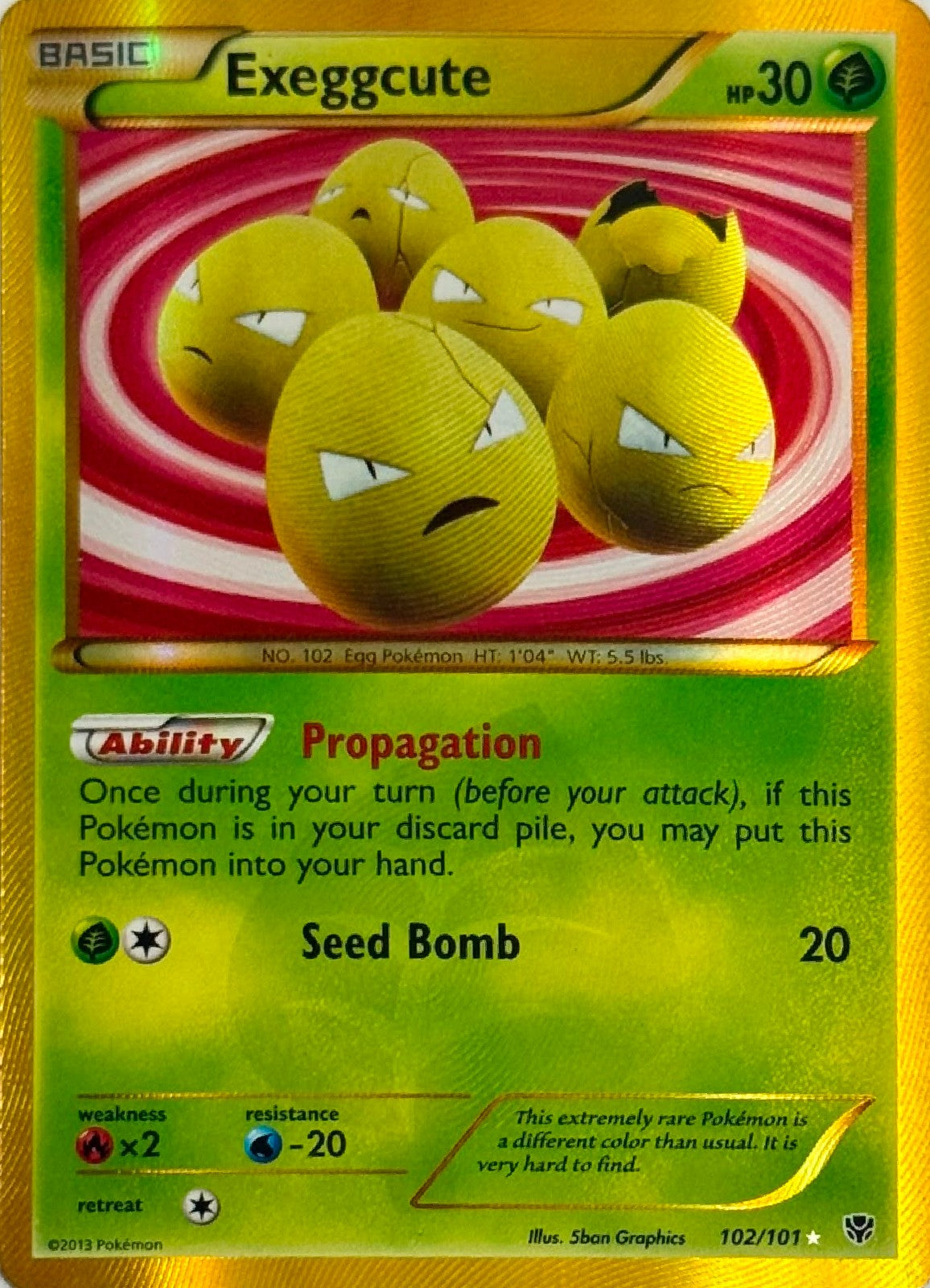 Pokémon Tcg Exeggcute 102/101 Reverse