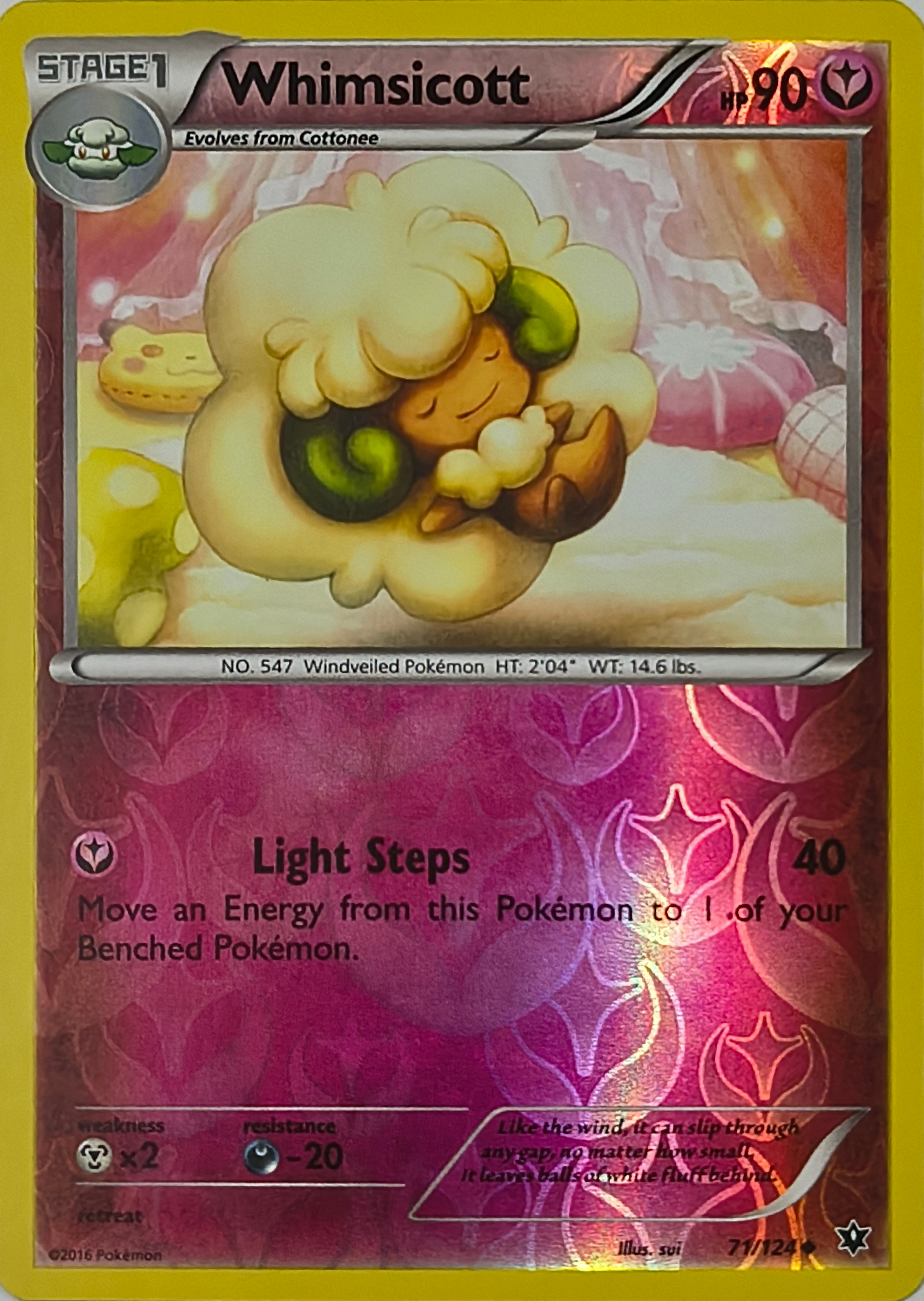 Pokémon tcg Whimsicott 71/124 Reverse