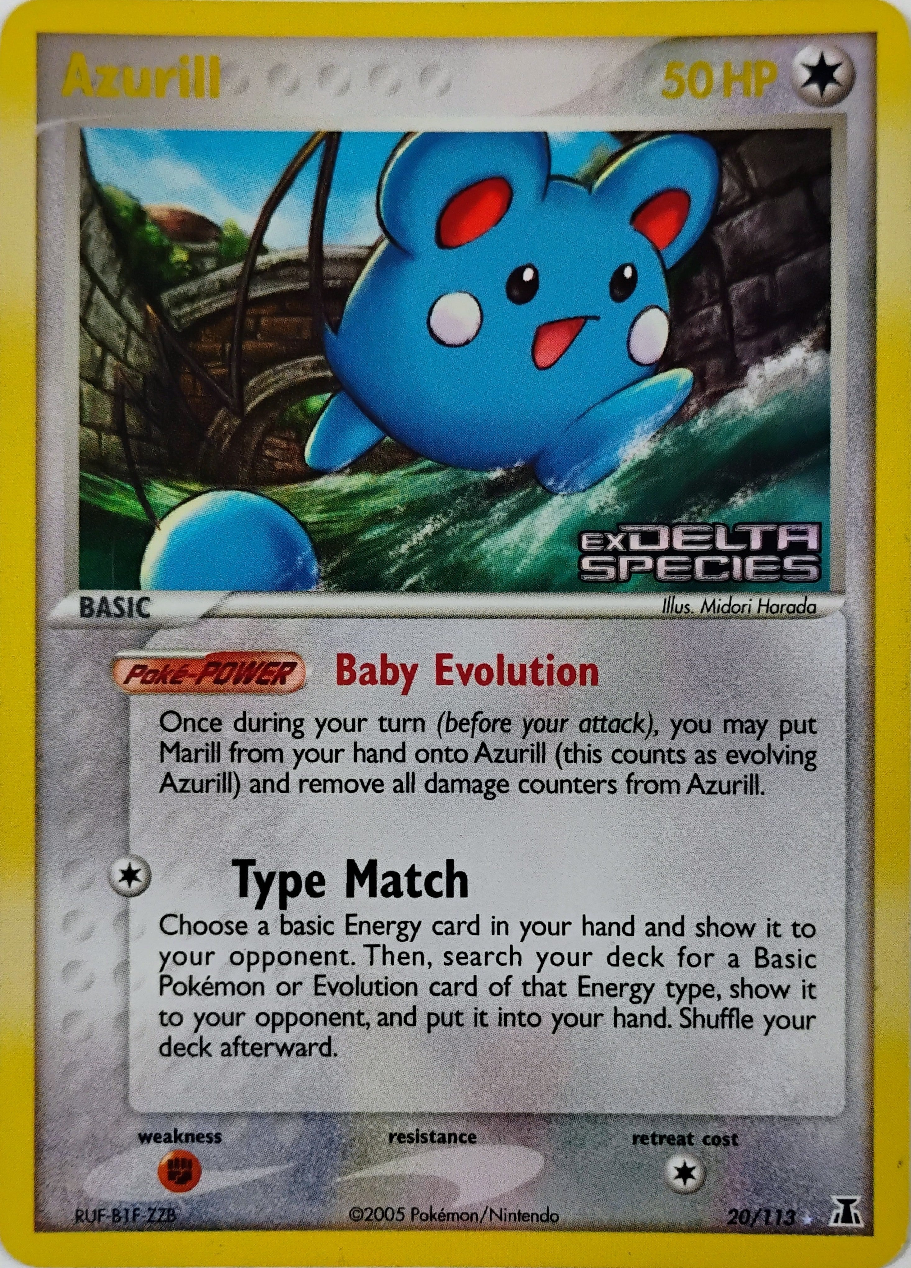 Pokémon tcg Azurill 20/113 Holo (Delta Species)