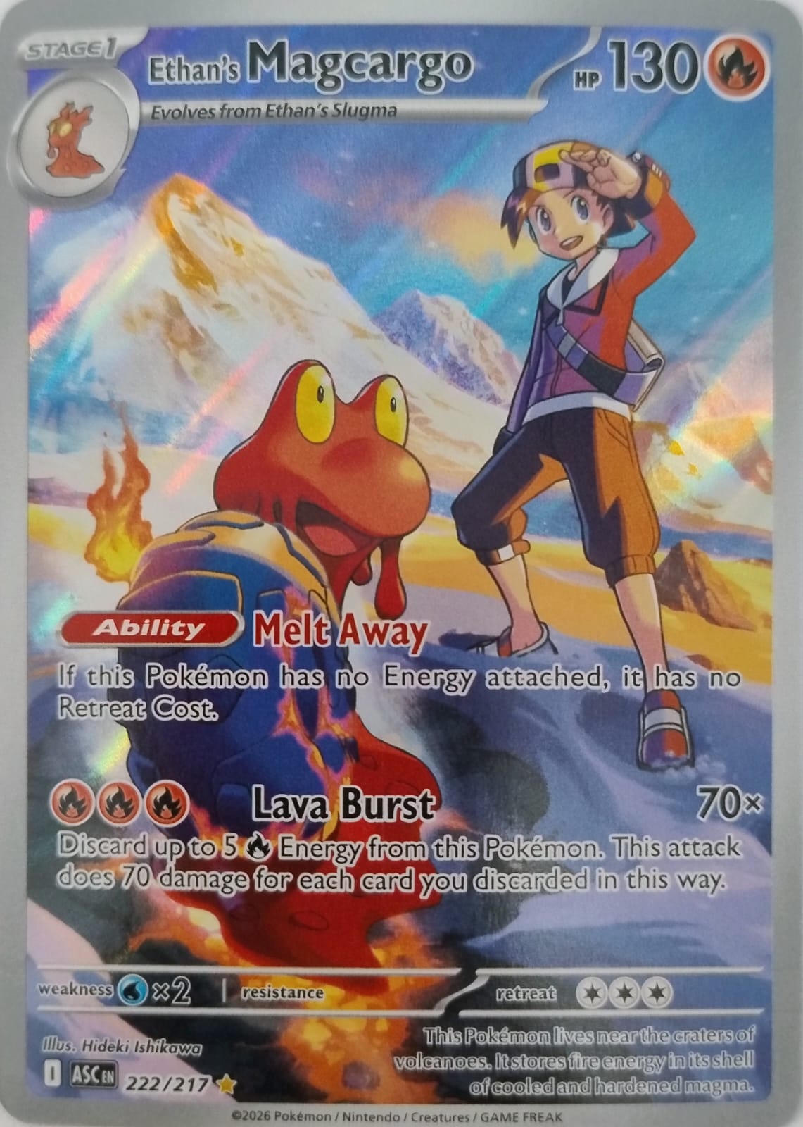 Pokémon tcg Ethan's Magcargo 222/217
