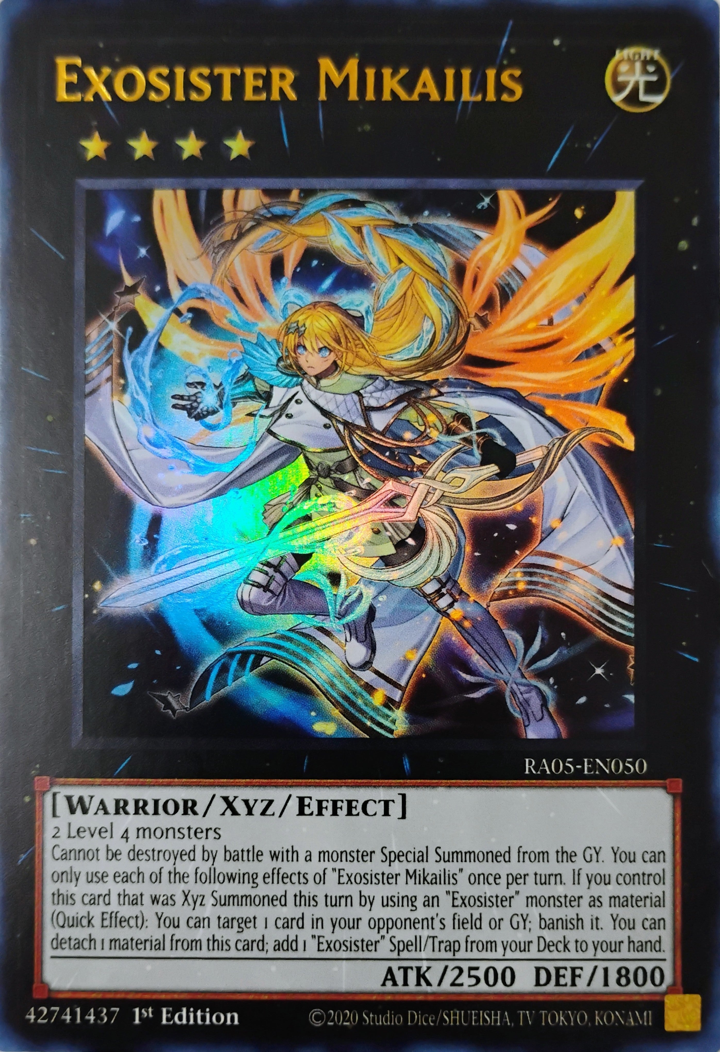 Yugioh! Exosister mikailis Ra05-en050 1st edition Ultra Rare