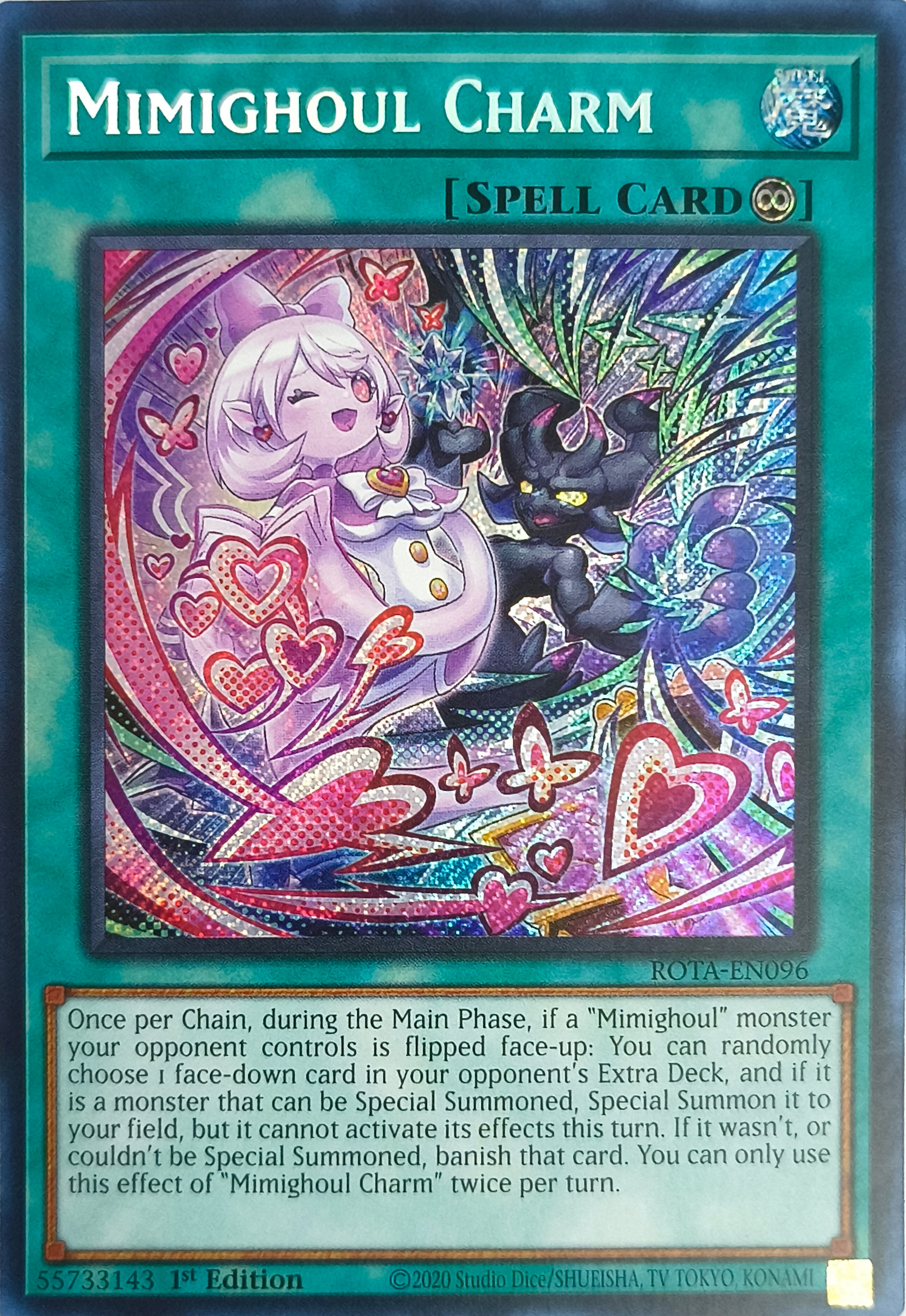 Yugioh! Mimighoul Charm Rota-En096 1st Edition Secreta