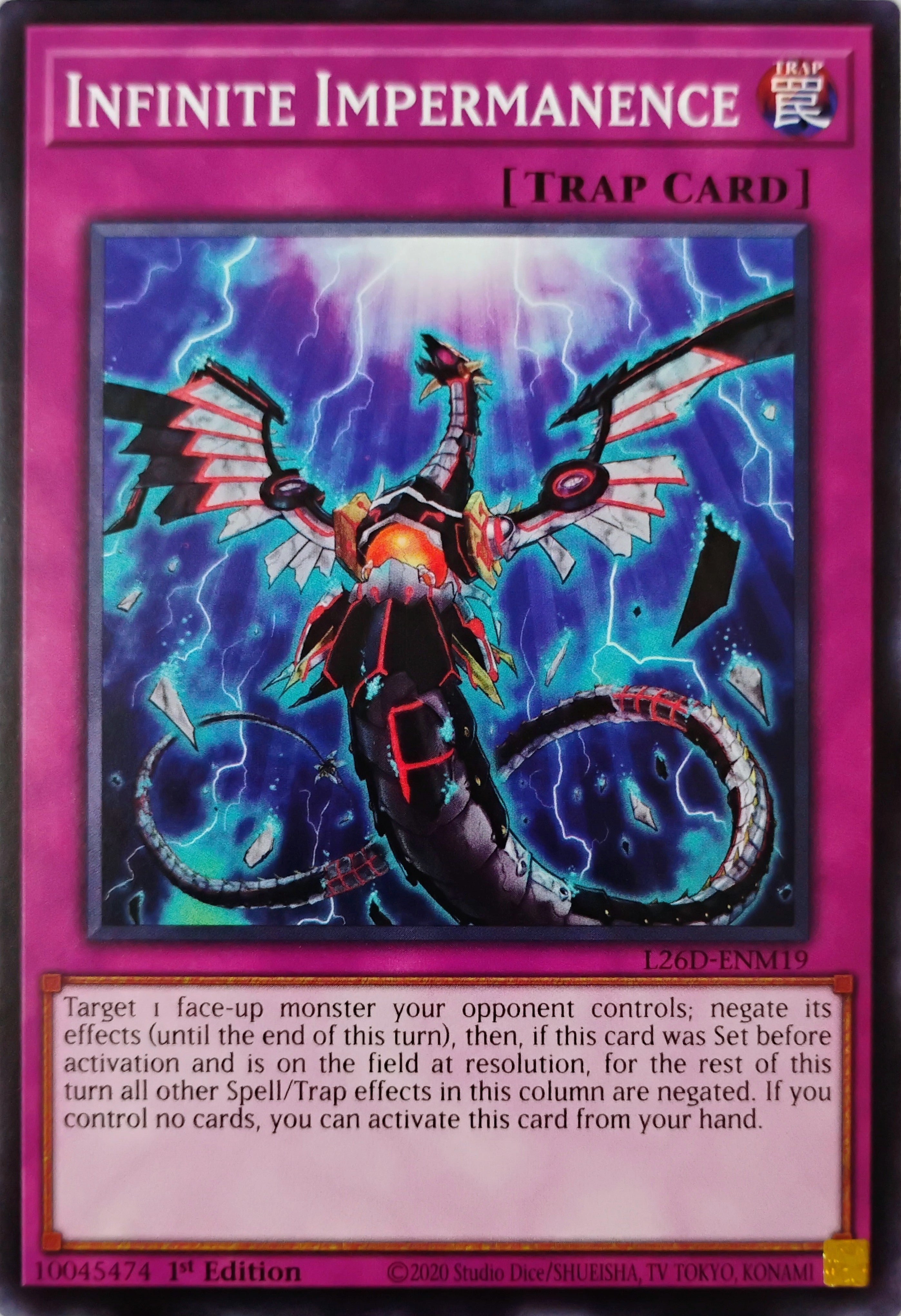 Yugioh! Infinite Impermanence L26D-ENM19 1st edition