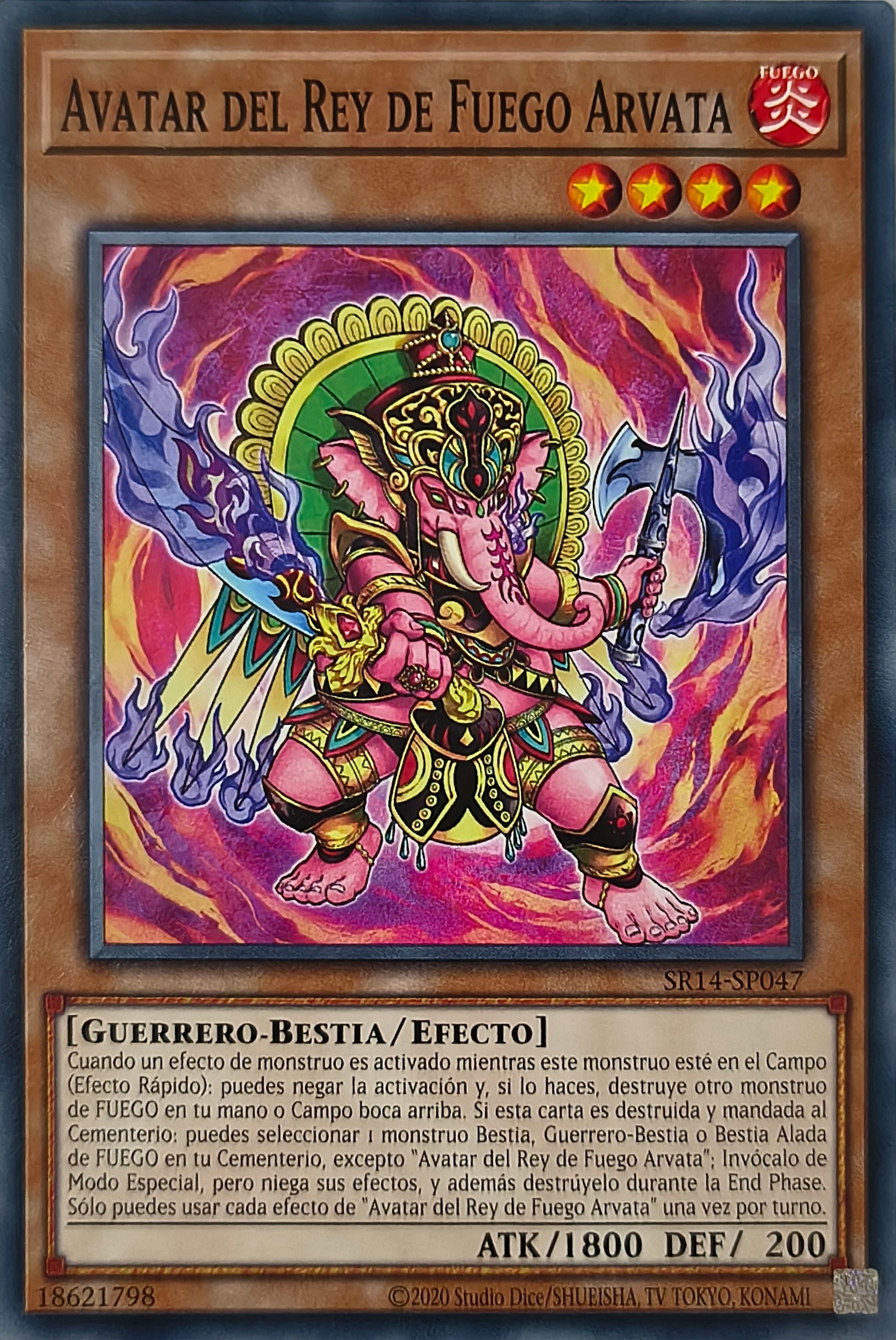 Yugioh! Avatar Del Rey De Fuego Arvata Sr14-Sp047