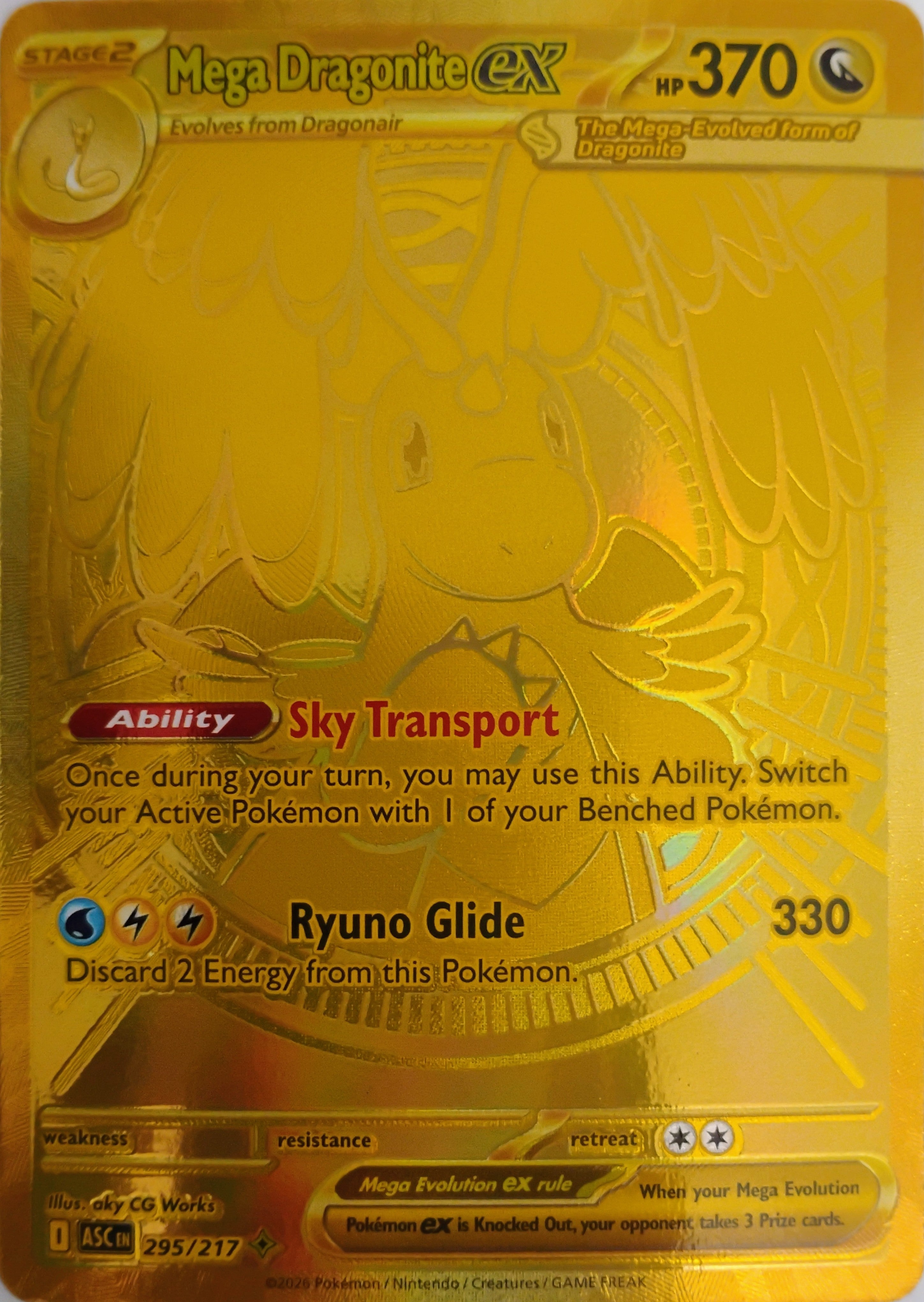 Pokémon tcg Mega Dragonite Ex 295/217