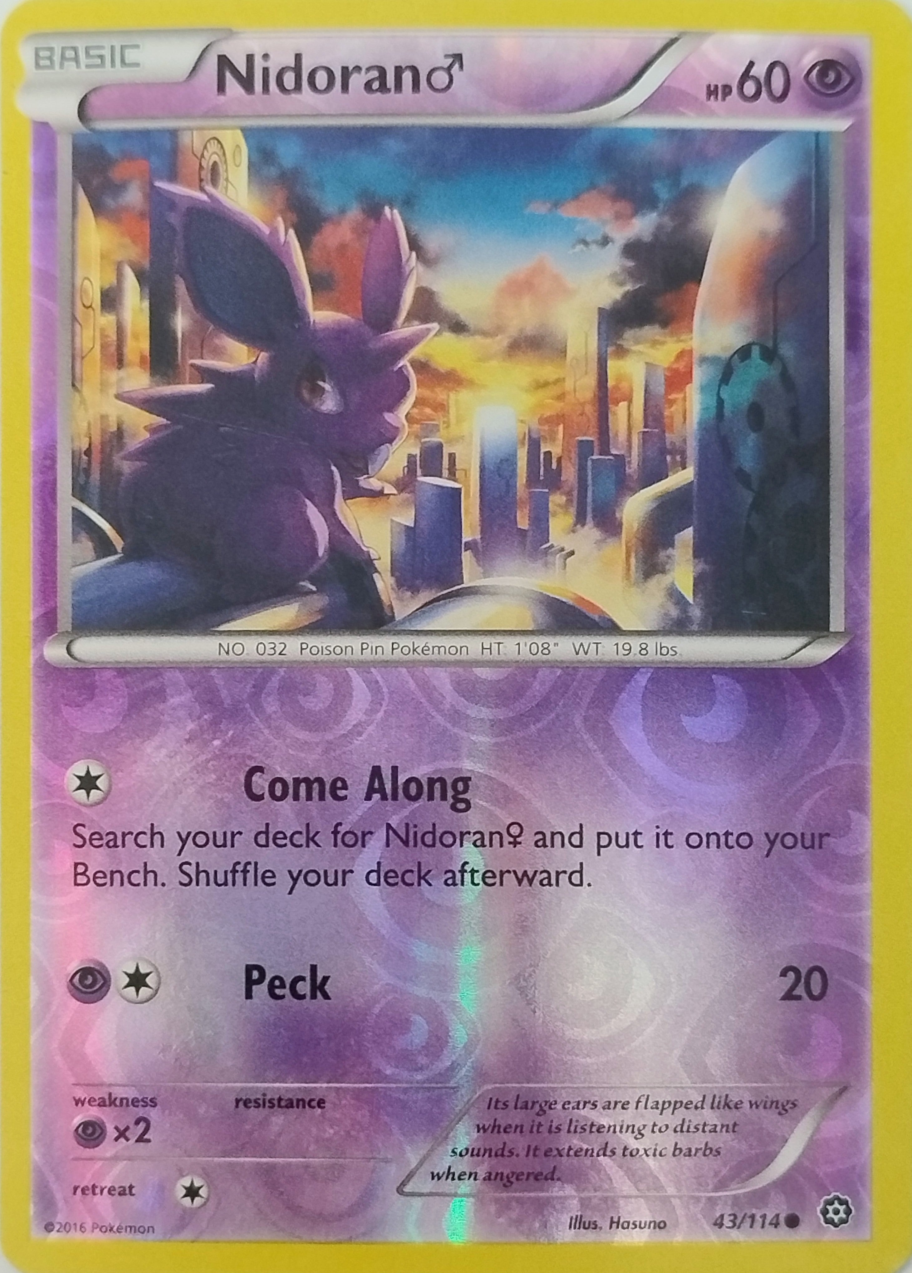 Pokemon Tcg Nidoran 43/114 Reverse