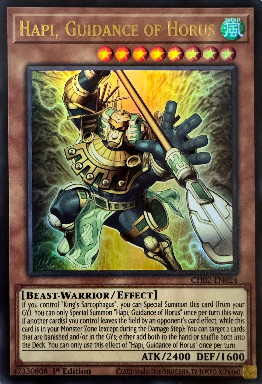 Yugioh! Hapi, Guidance Of Horus Ch02-en024 1st Edition Ultra