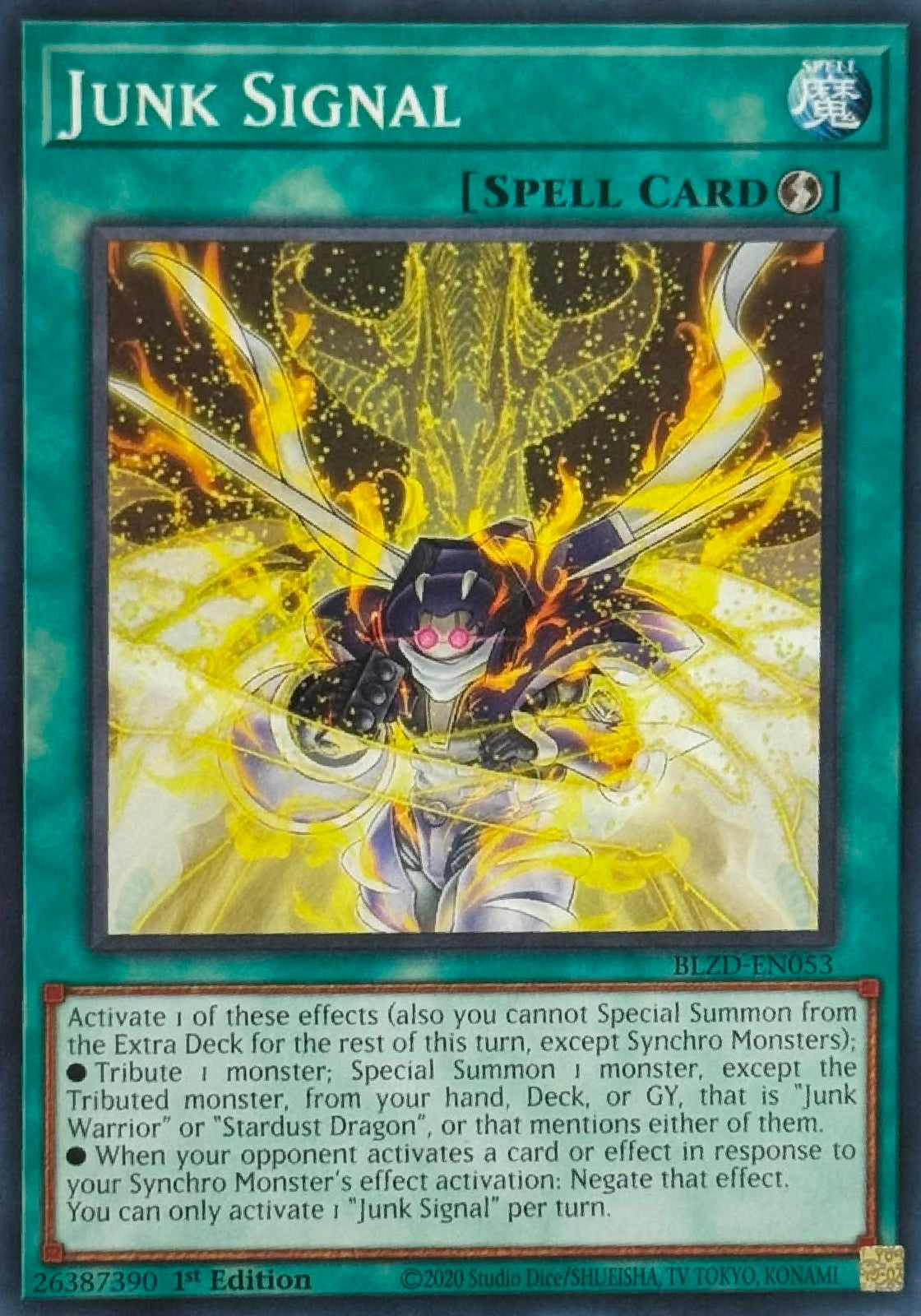 Yugioh! Junk Signal BLDZ-EN053 1st Edition