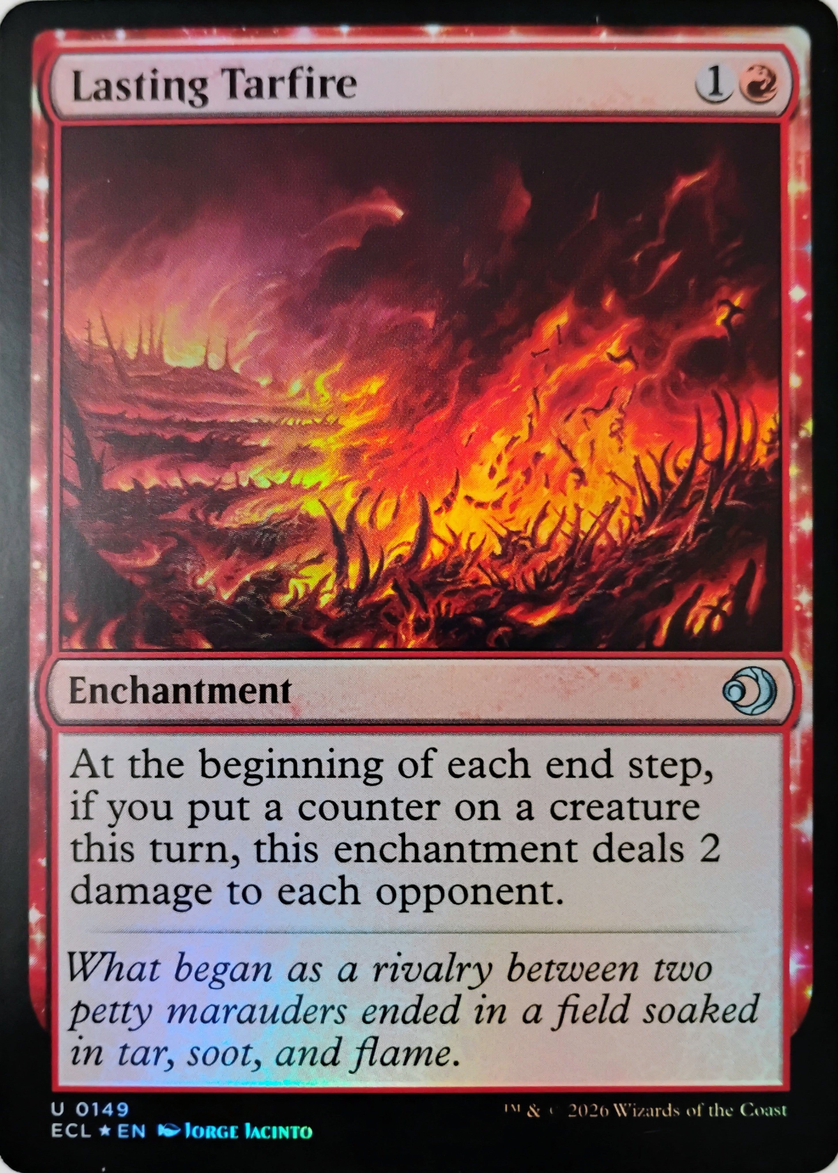 Magic tcg Lasting Tarfire 0149 Foil