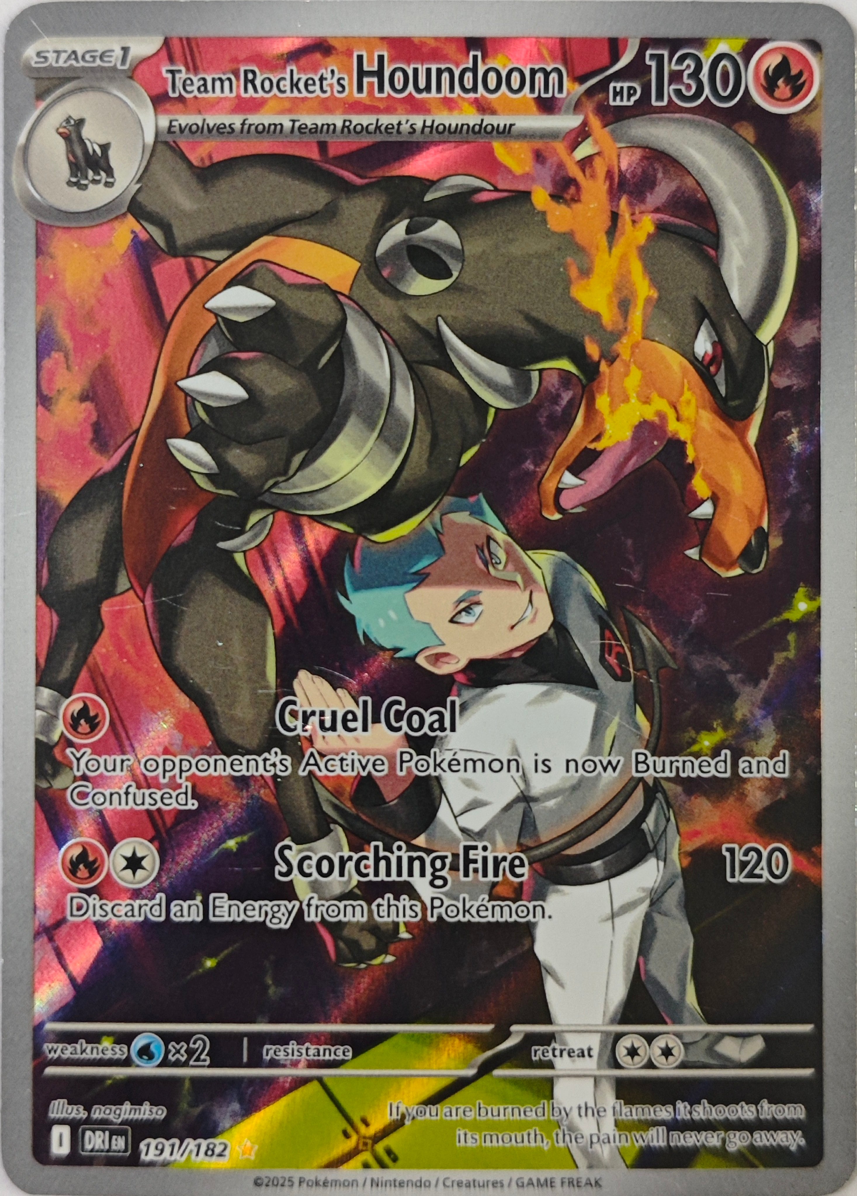 Pokémon Tcg Team Rocket's Houndoom 191/182