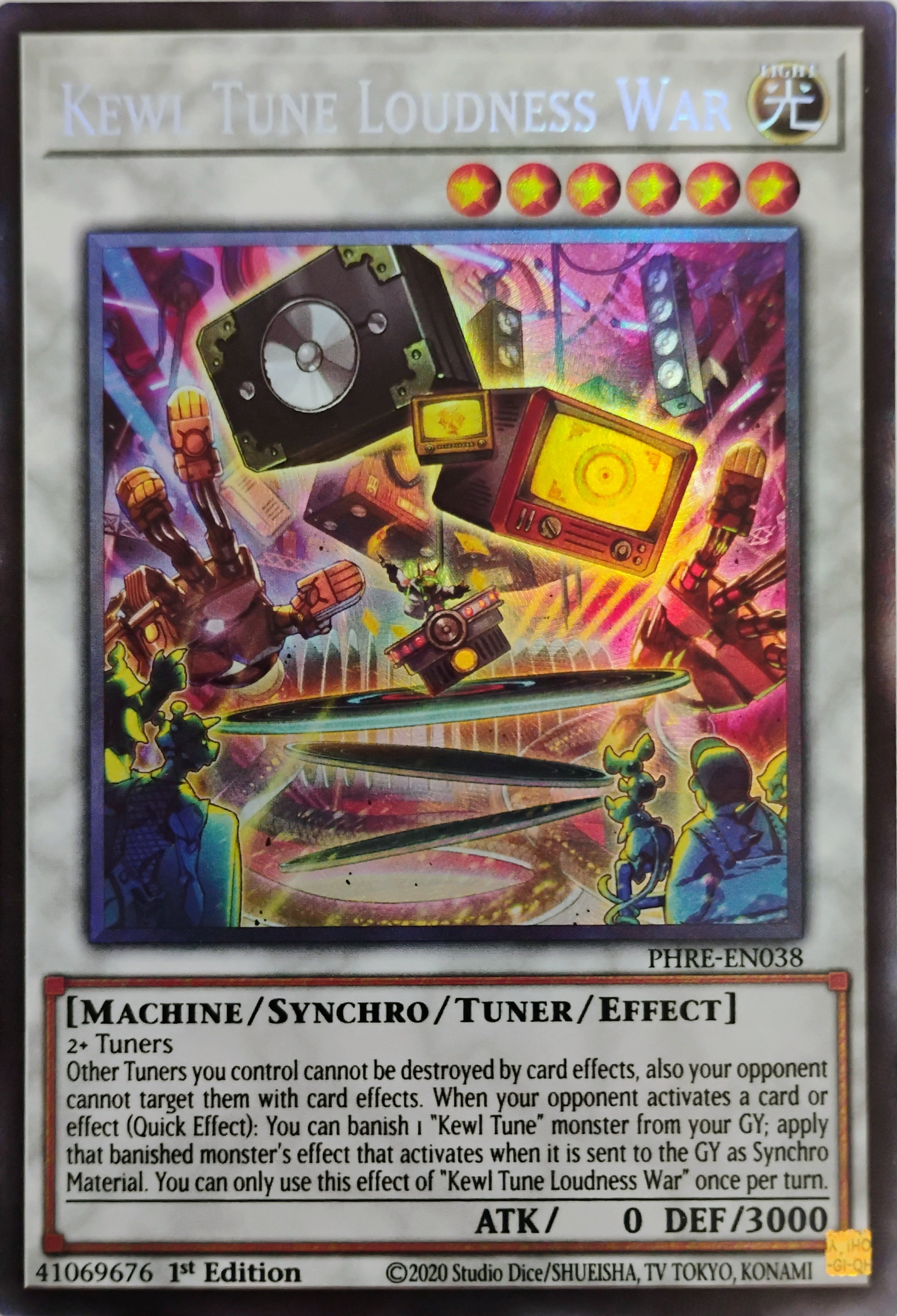 Yugioh! Kewl Tune Loudness War Phre-en038 1st edition Collector