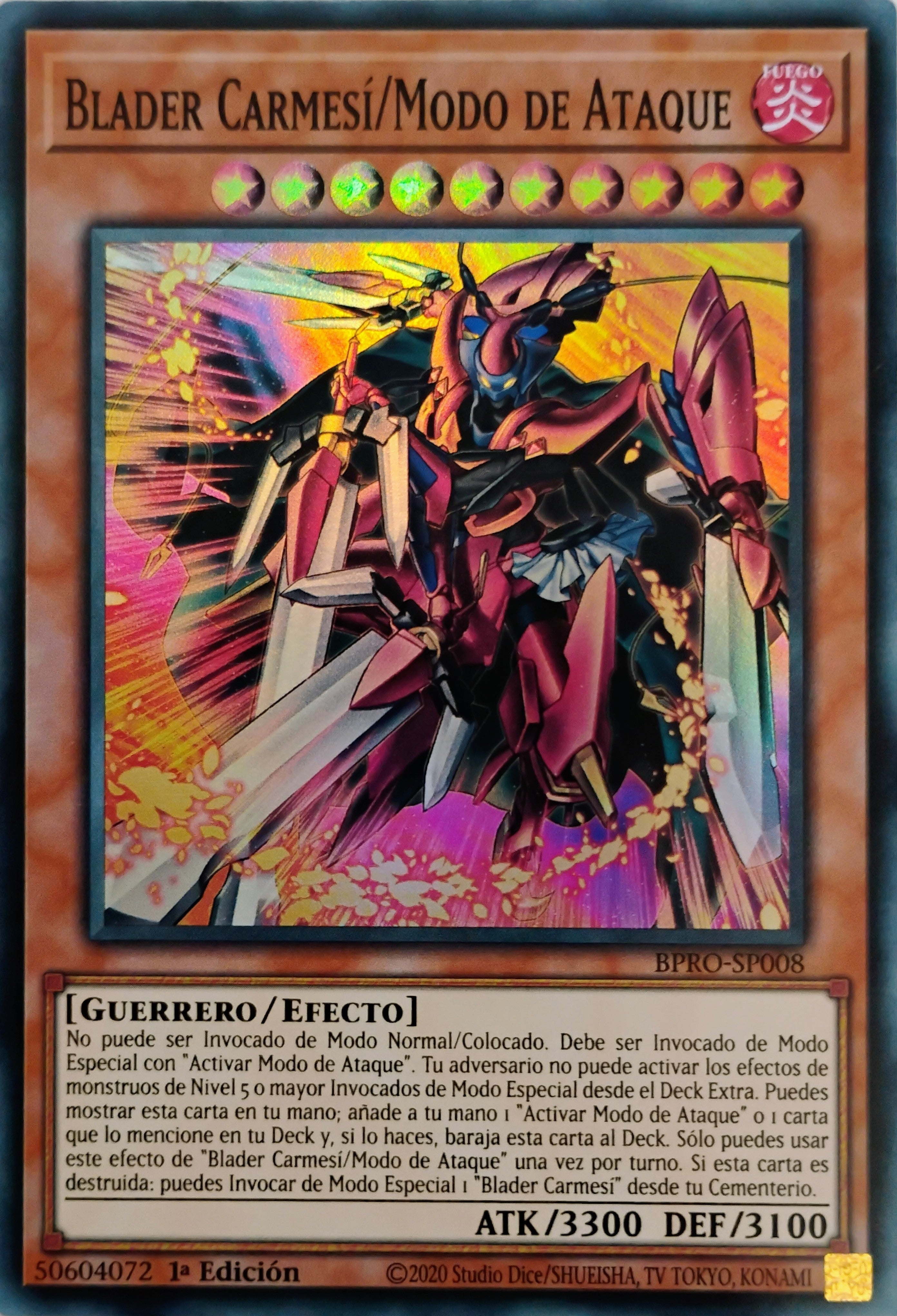 Yugioh! Blader Carmesí/Modo De Ataque Bpro-sp008 Super Rara