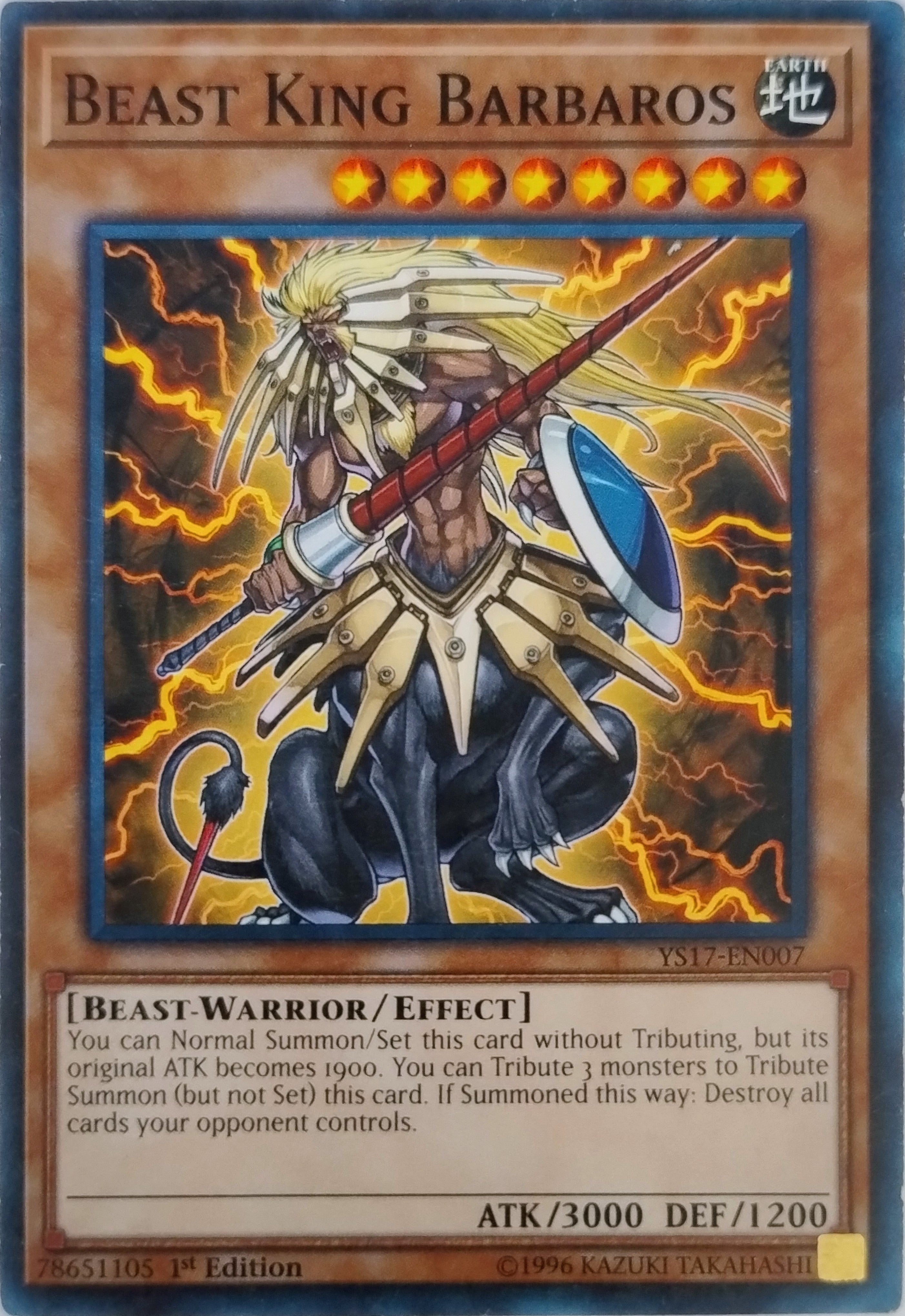Yugioh! Beast King Barbaros Ys17-en007 1st Edition