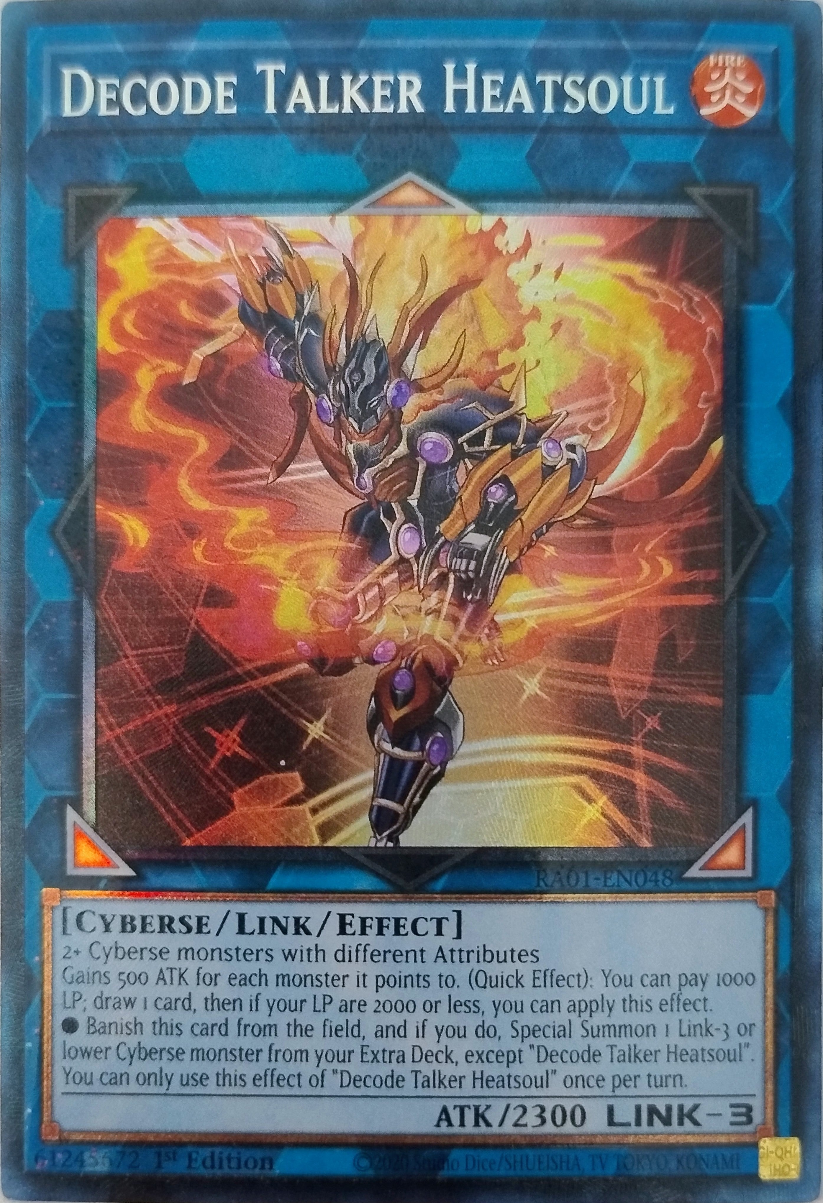 Yugioh! Decode Talker Heatsoul Ra01-en048 1st Edition Collector