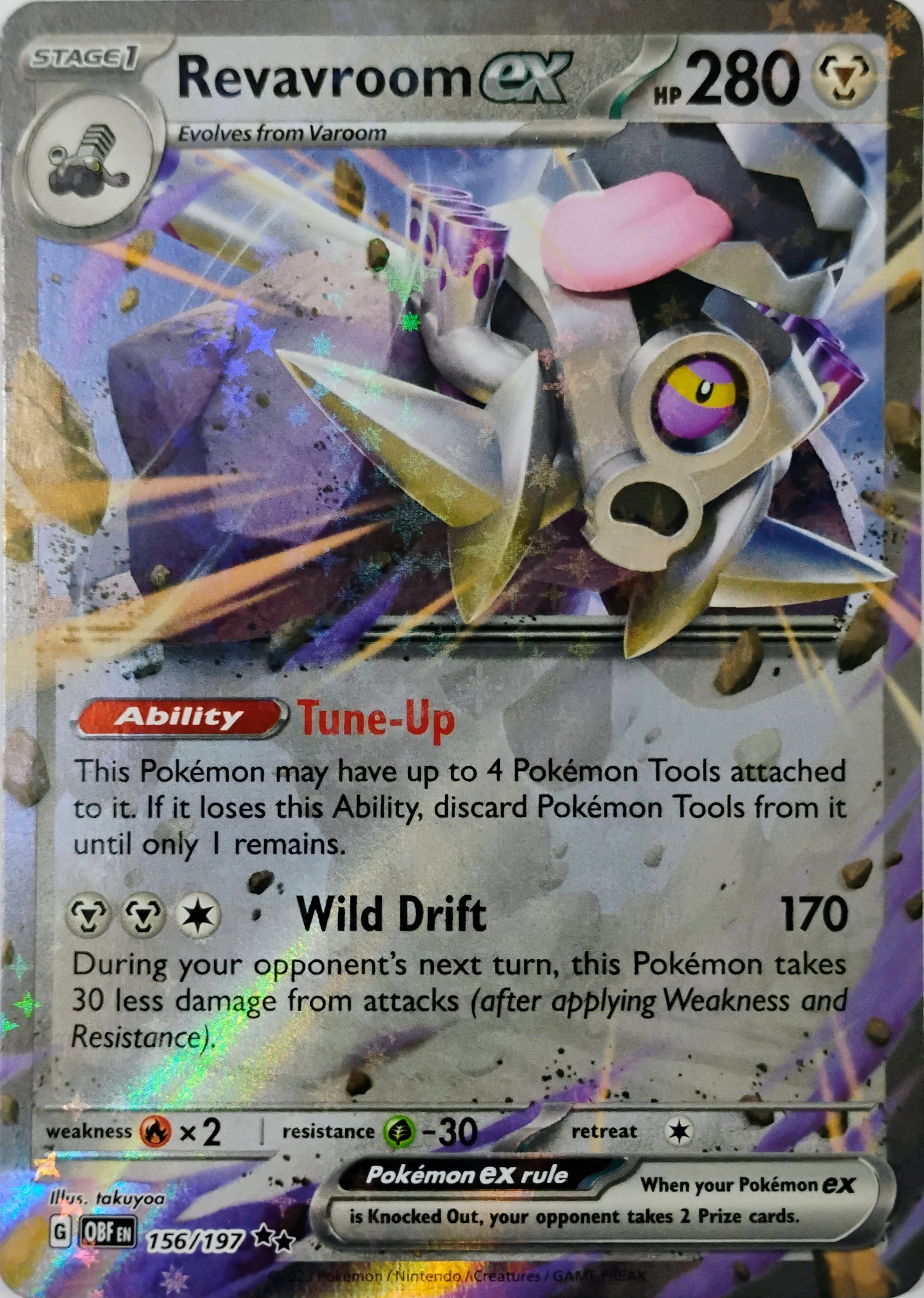 Pokémon tcg Revavroom Ex 156/197