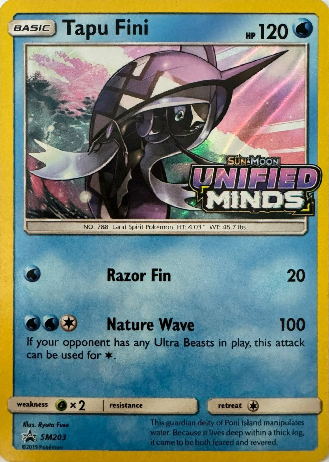 Pokémon tcg Tapu Fini Sm203 Holo (Unified Mimds)