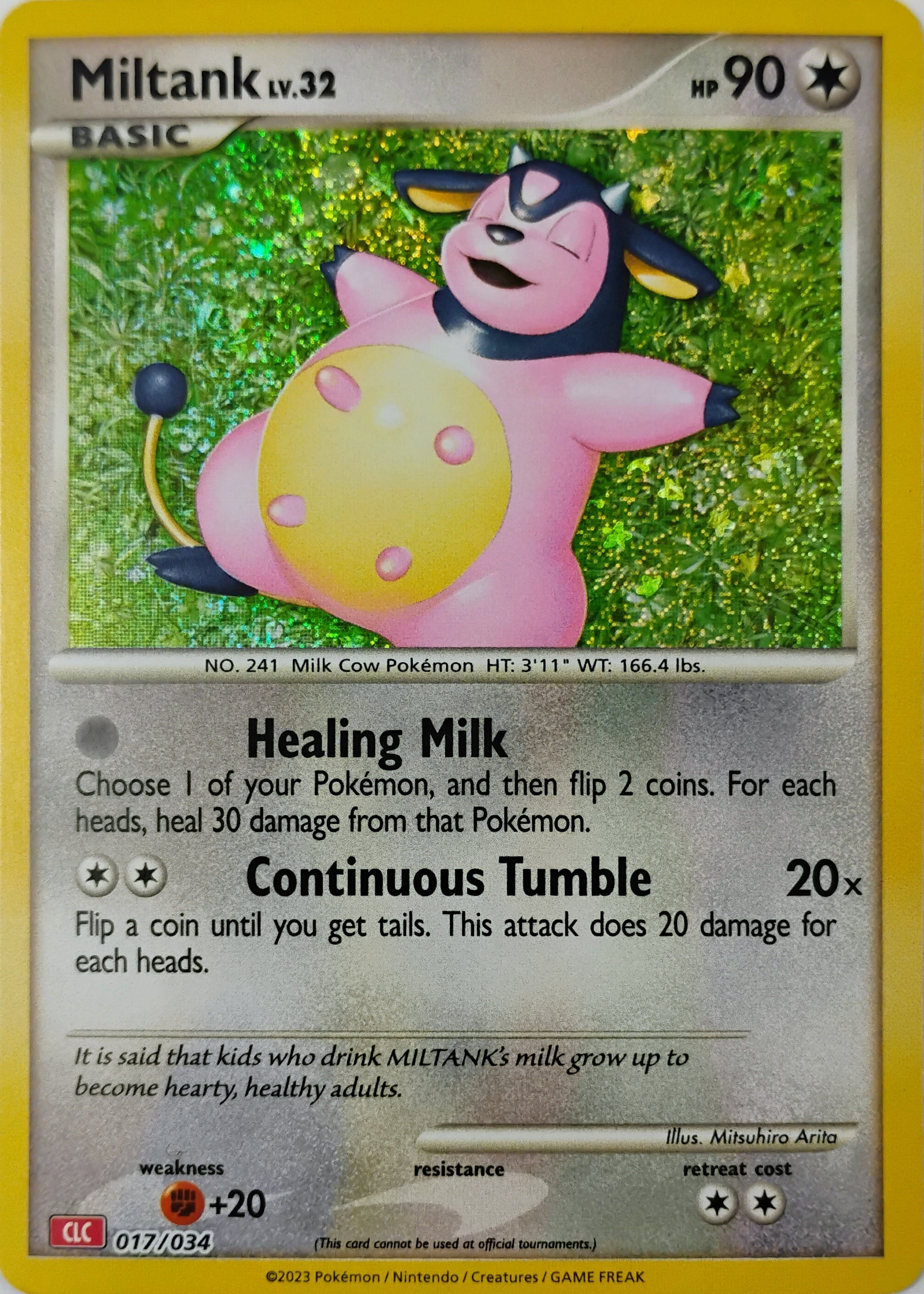 Pokémon tcg Miltank Lv.32 017/034 Holo Cosmo(Clc)