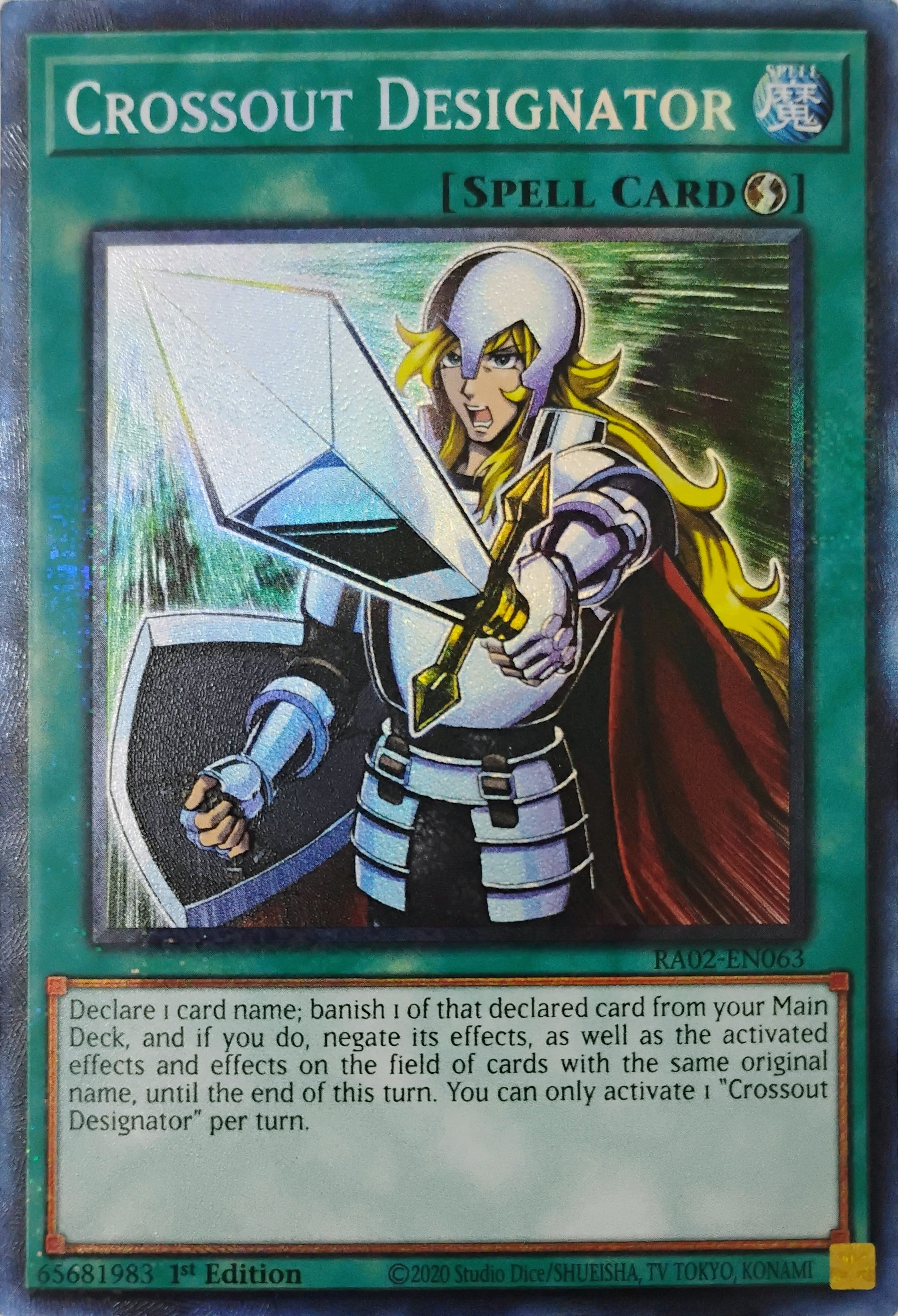 Yugioh! Crossout Designator Ra02-en063 1st edition Collector