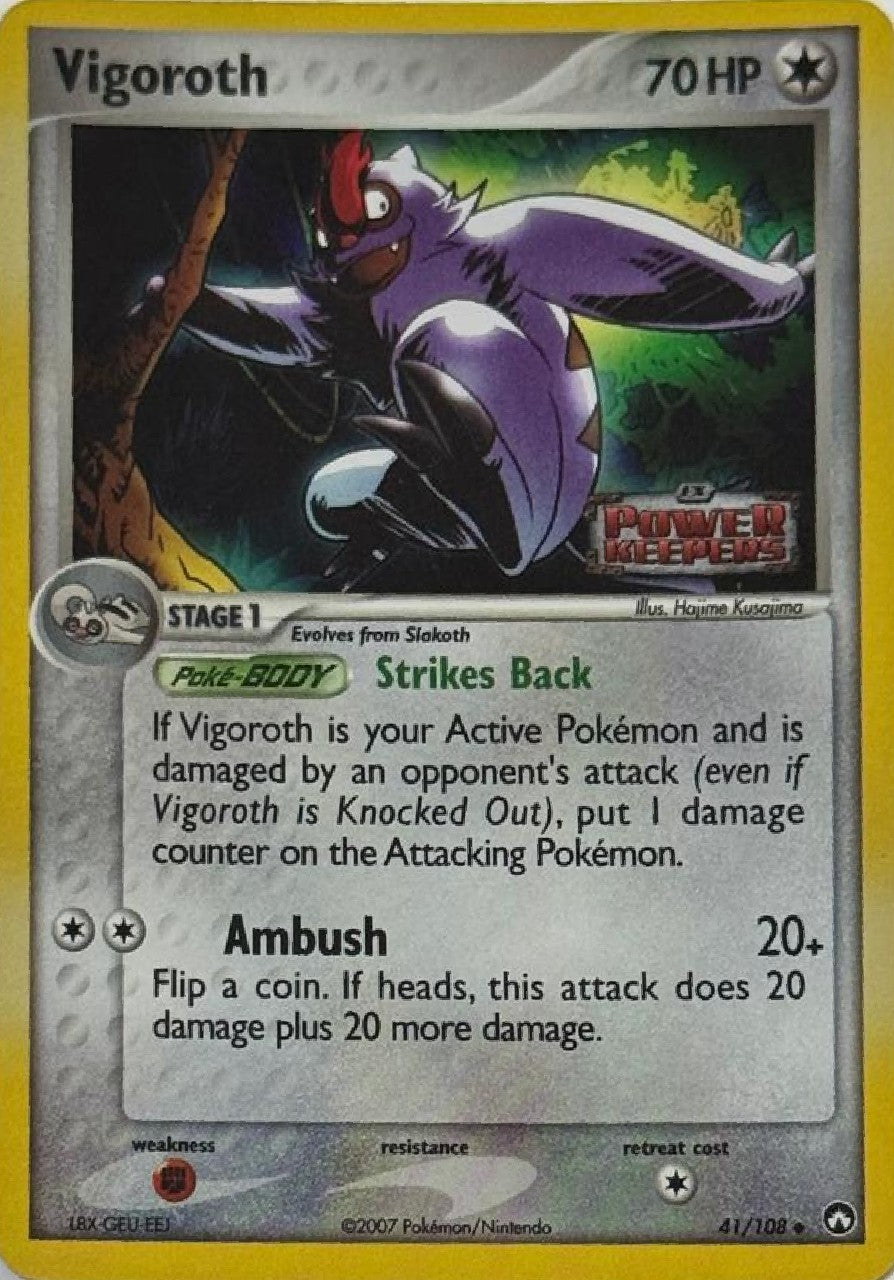 Pokémon Tcg Vigoroth 41/108 Holo (Power Keepers)