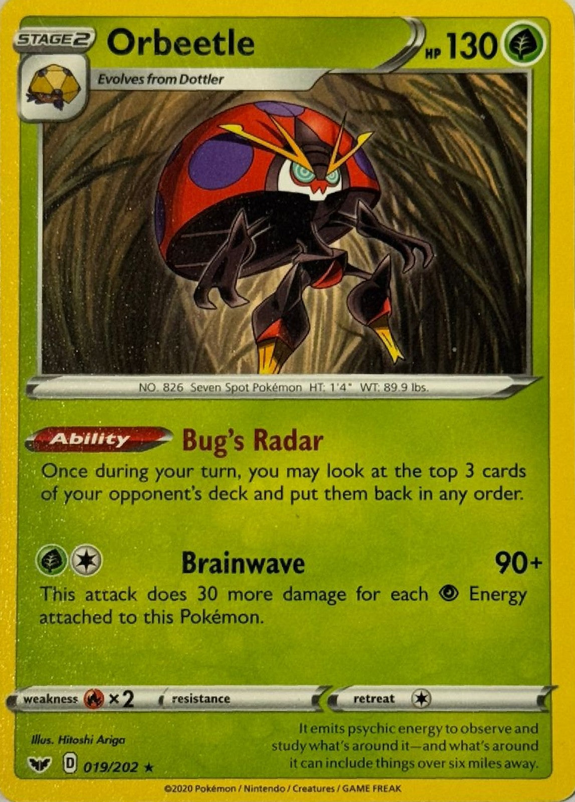 Pokemon Tcg Orbeetle 019/202