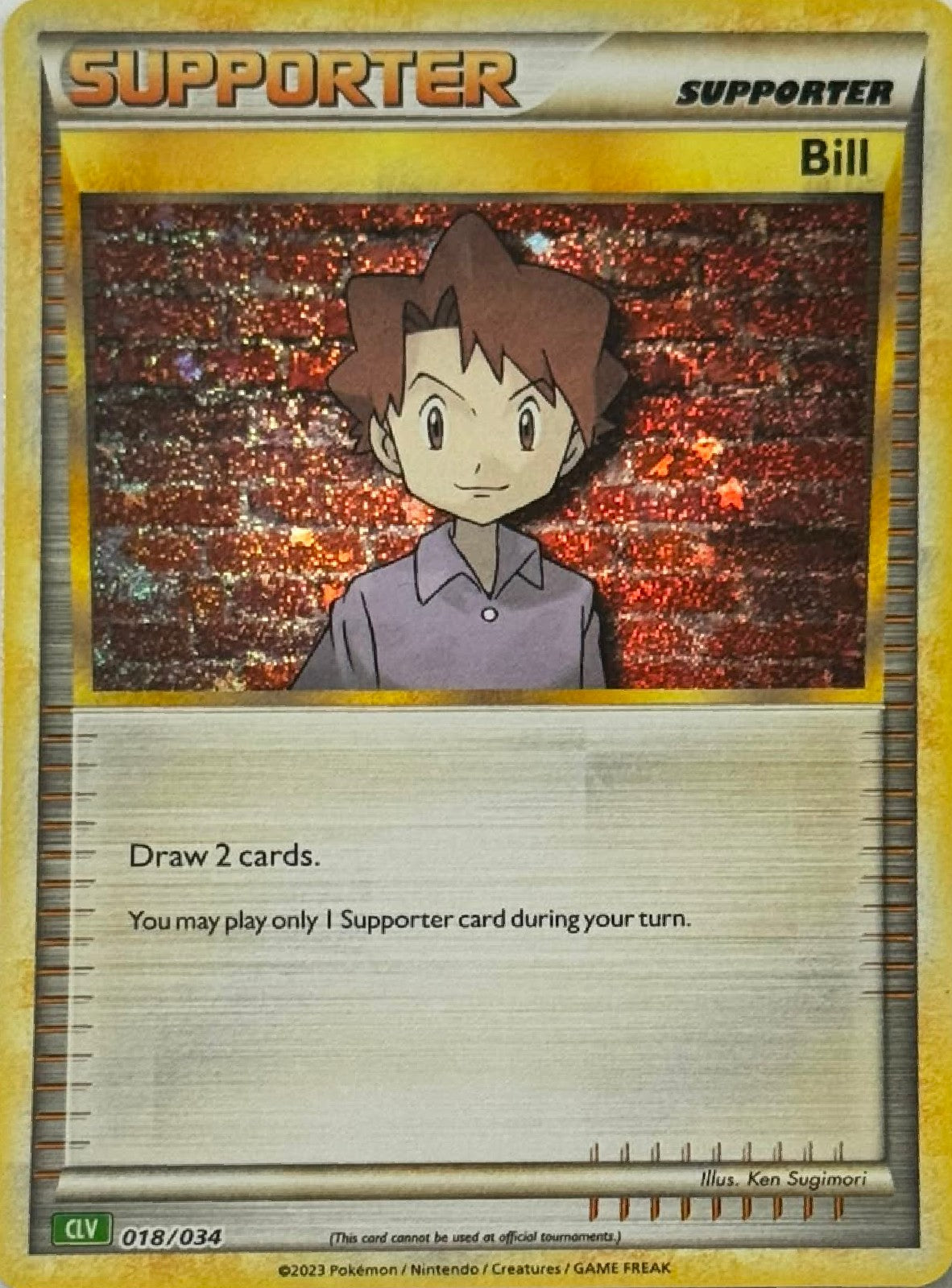Pokémon Tcg Bill 018/034 (CLV) Holo